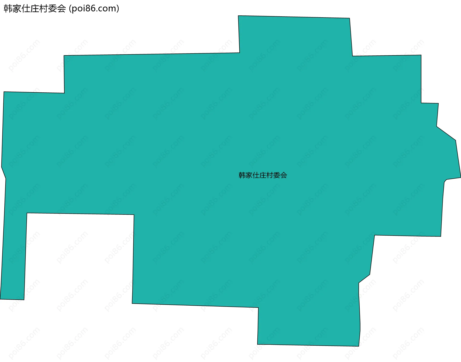 韩家仕庄村委会边界地图