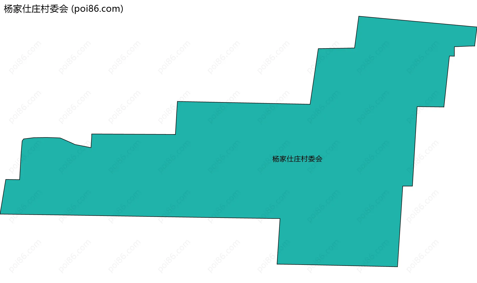 杨家仕庄村委会边界地图