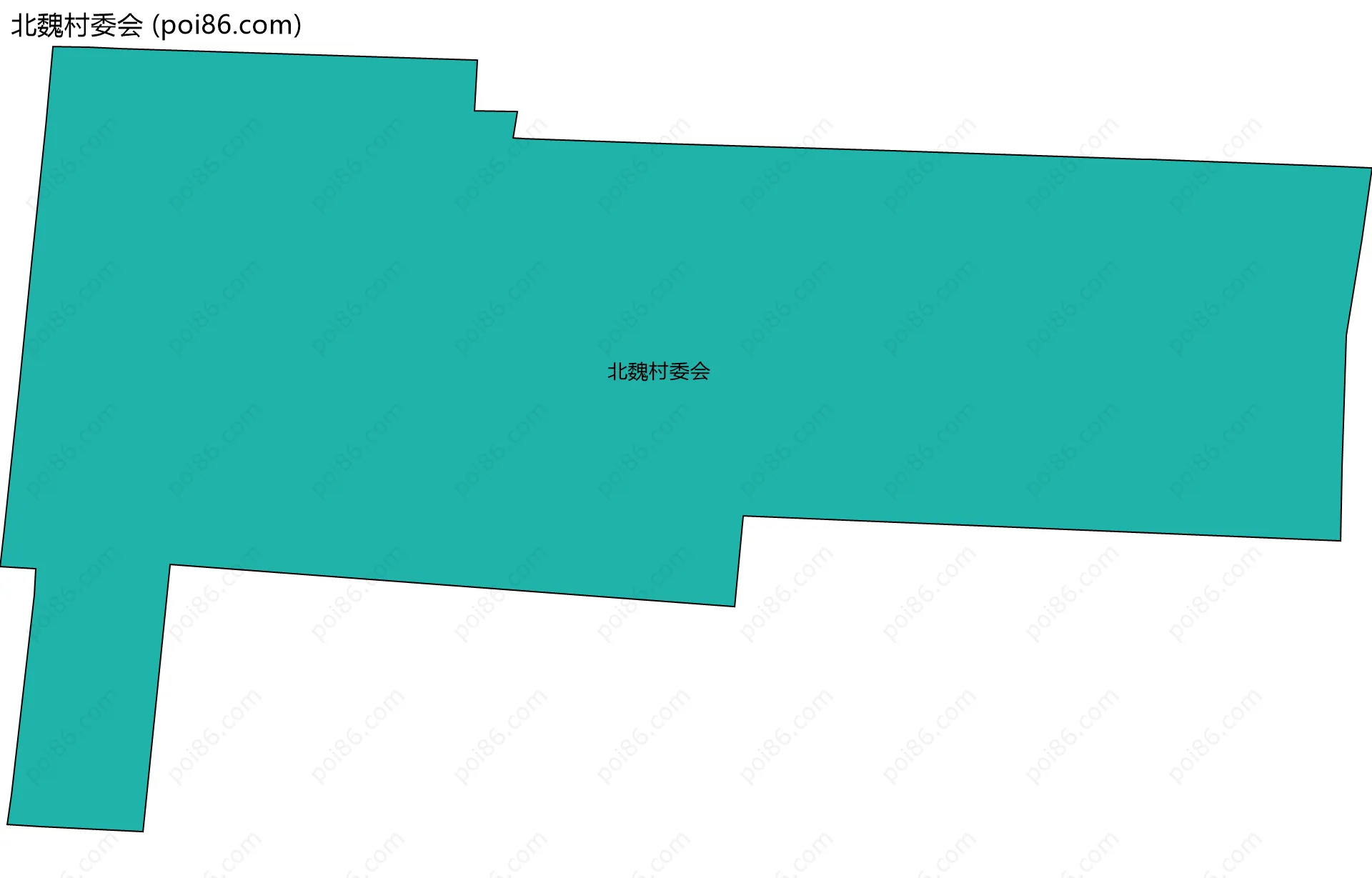 北魏村委会边界地图