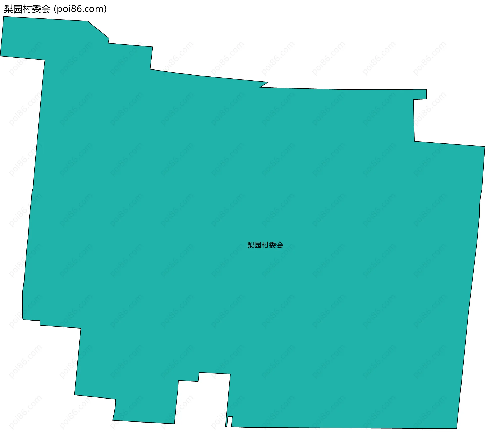 梨园村委会边界地图
