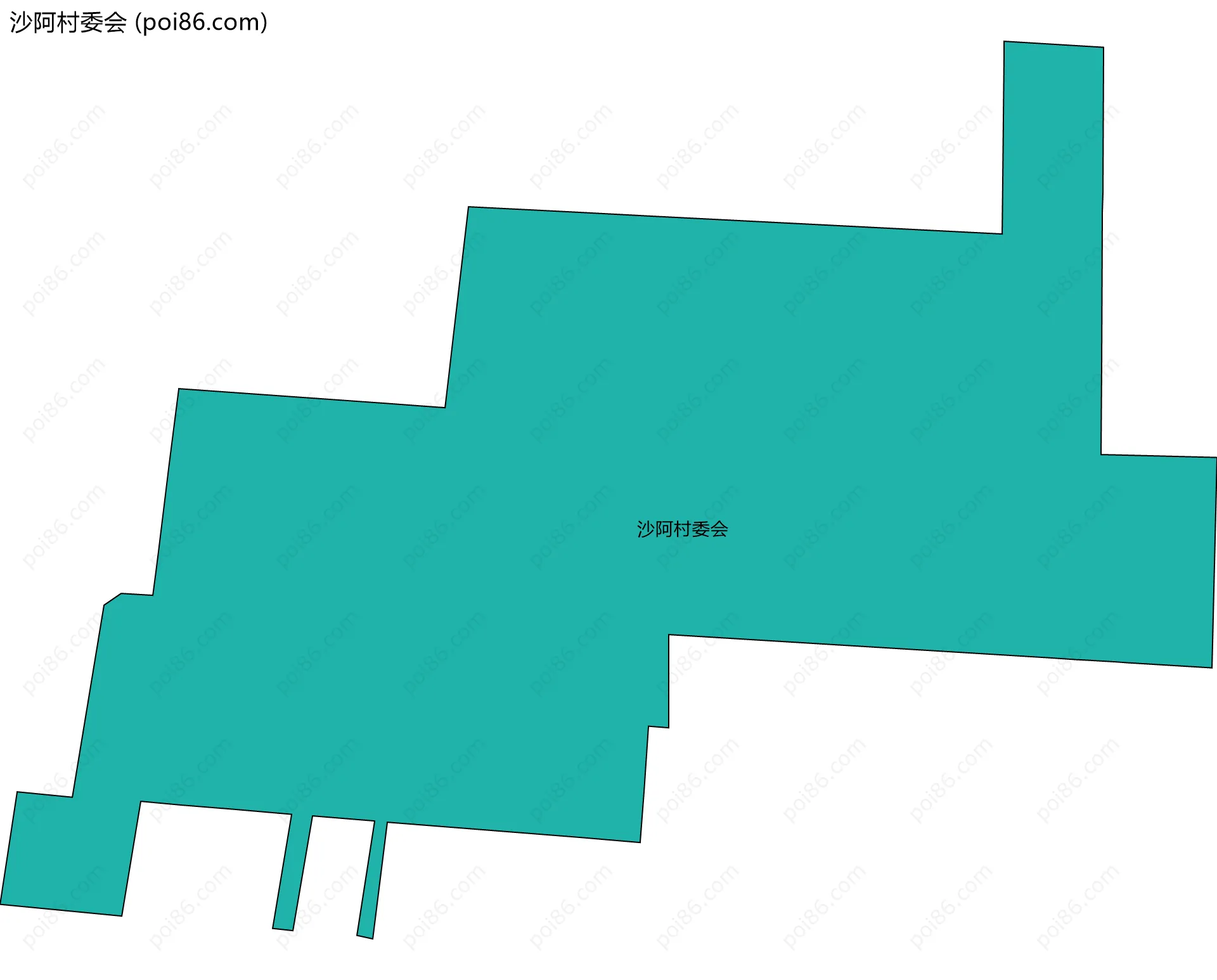 沙阿村委会边界地图