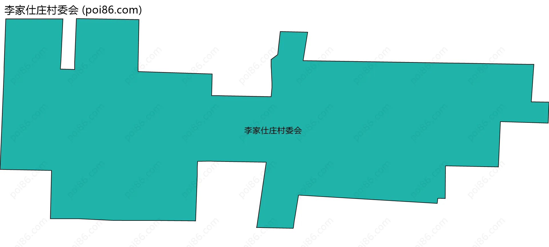 李家仕庄村委会边界地图