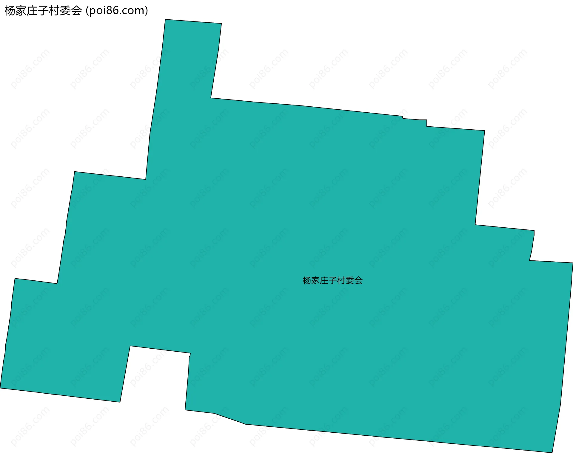 杨家庄子村委会边界地图