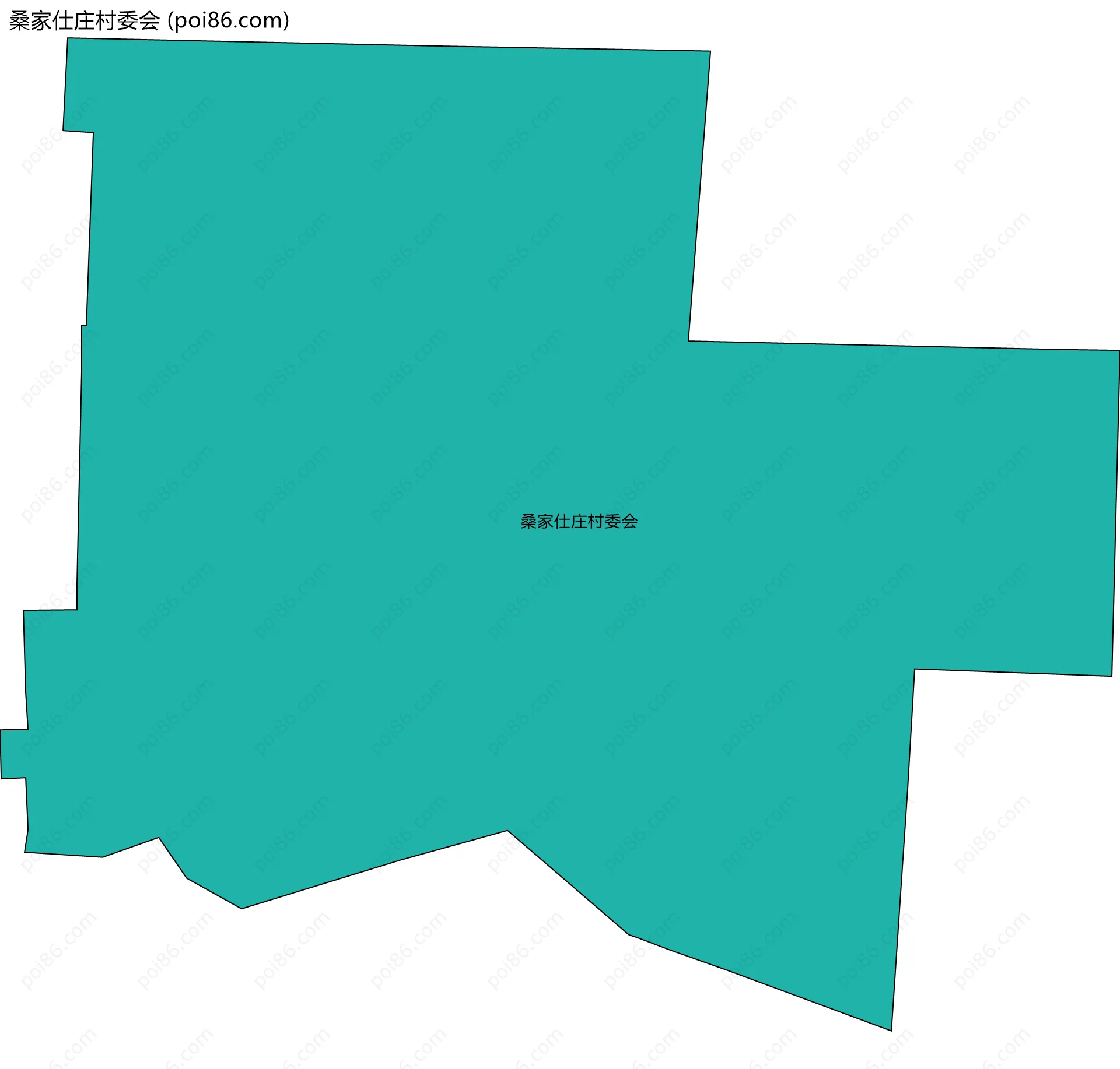 桑家仕庄村委会边界地图