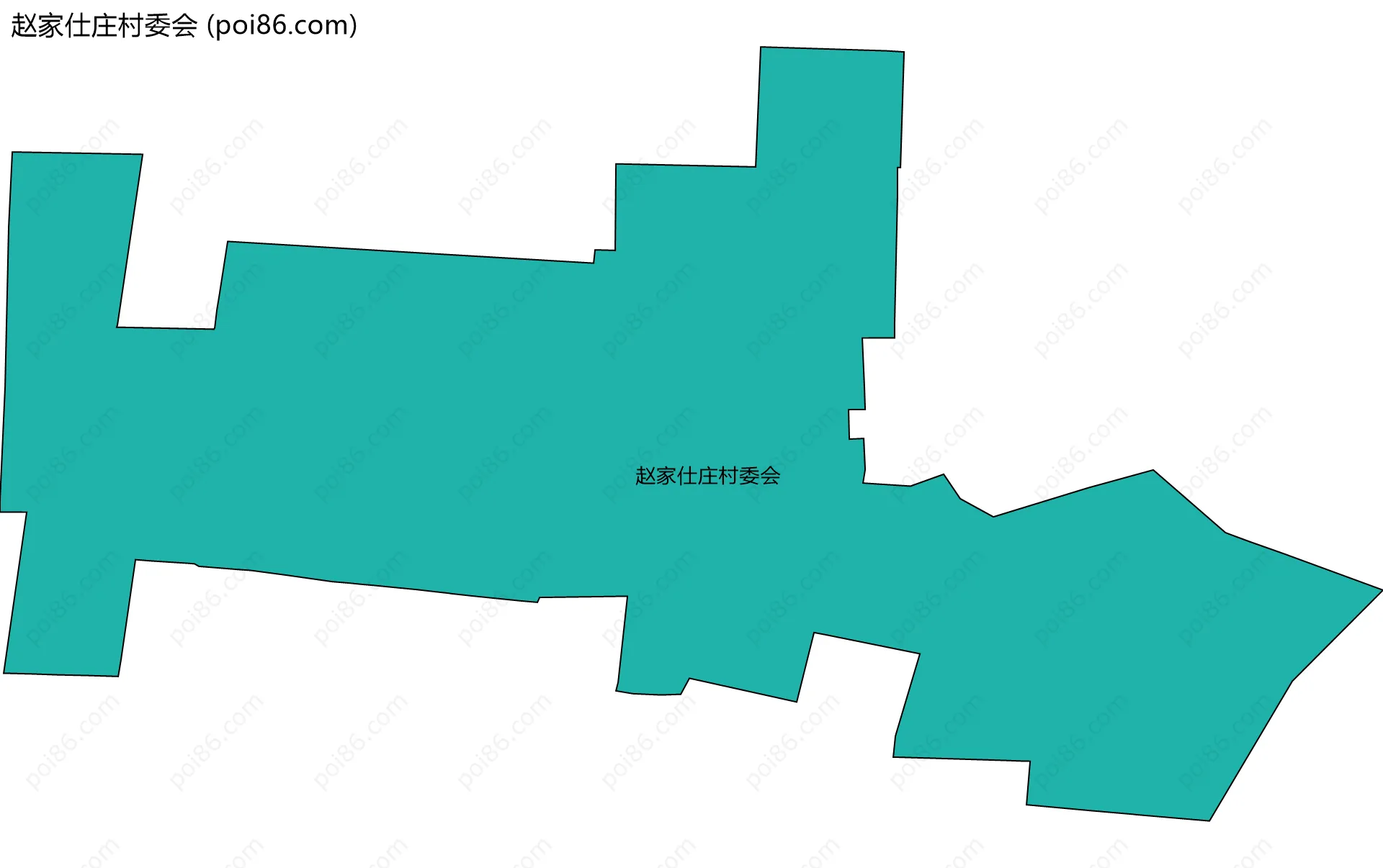 赵家仕庄村委会边界地图