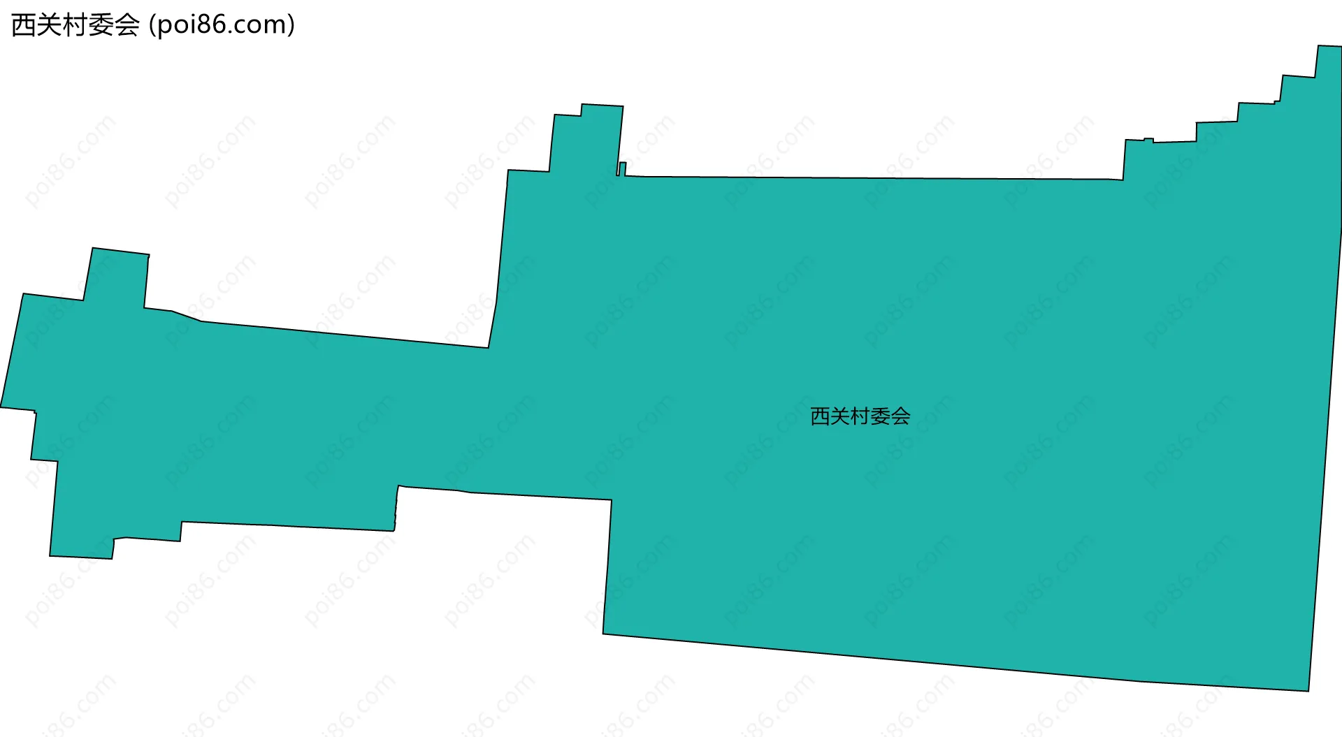 西关村委会边界地图