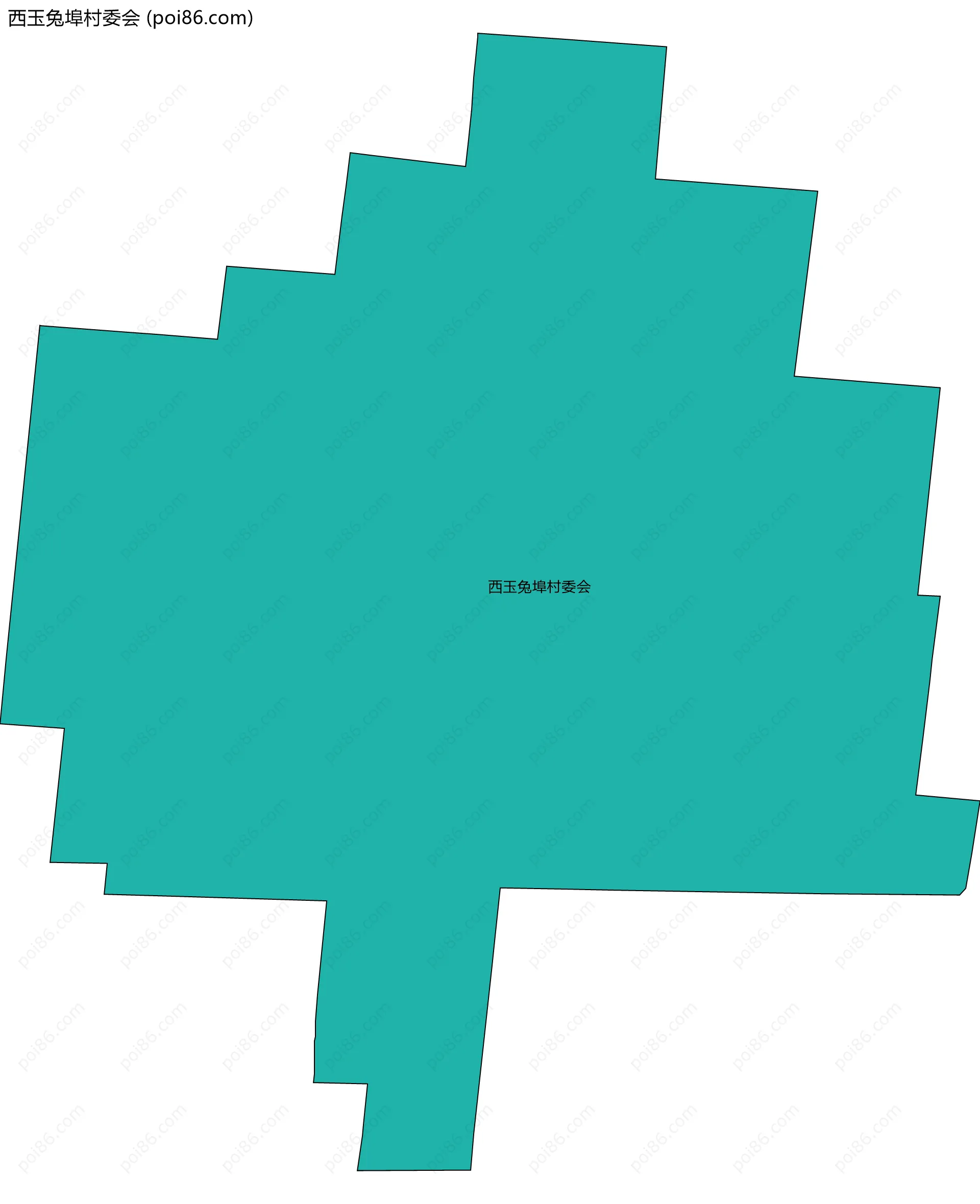 西玉兔埠村委会边界地图