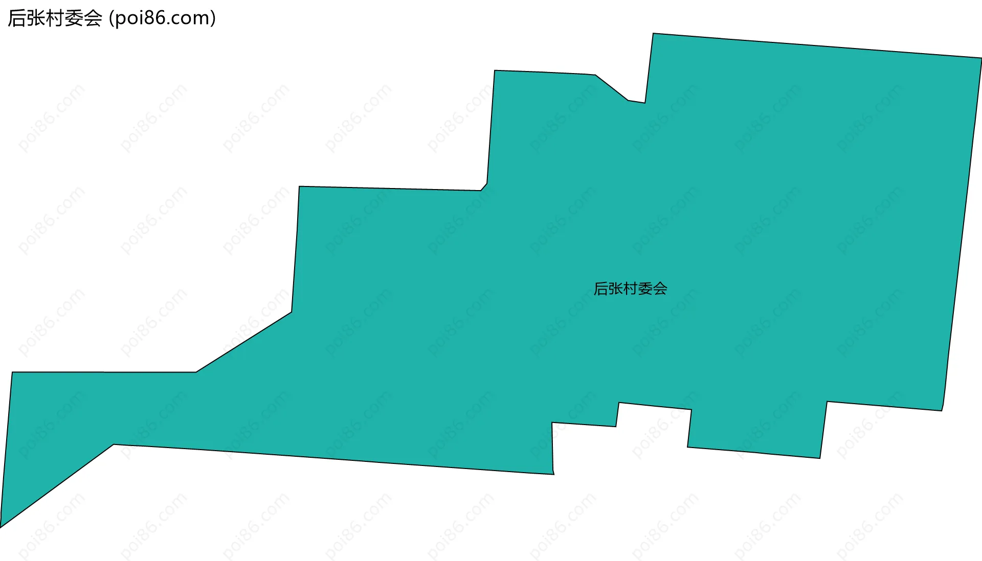 后张村委会边界地图