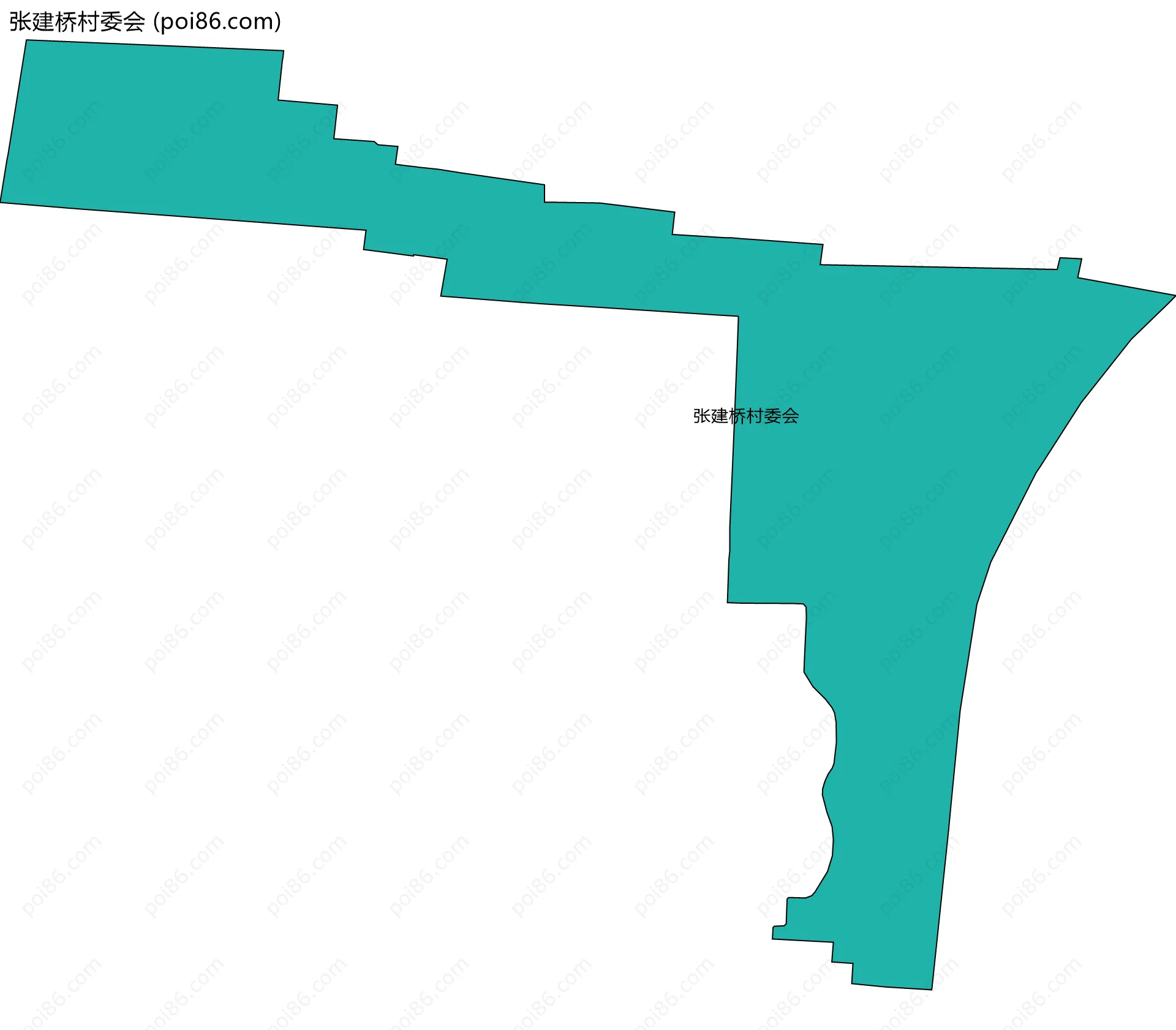 张建桥村委会边界地图
