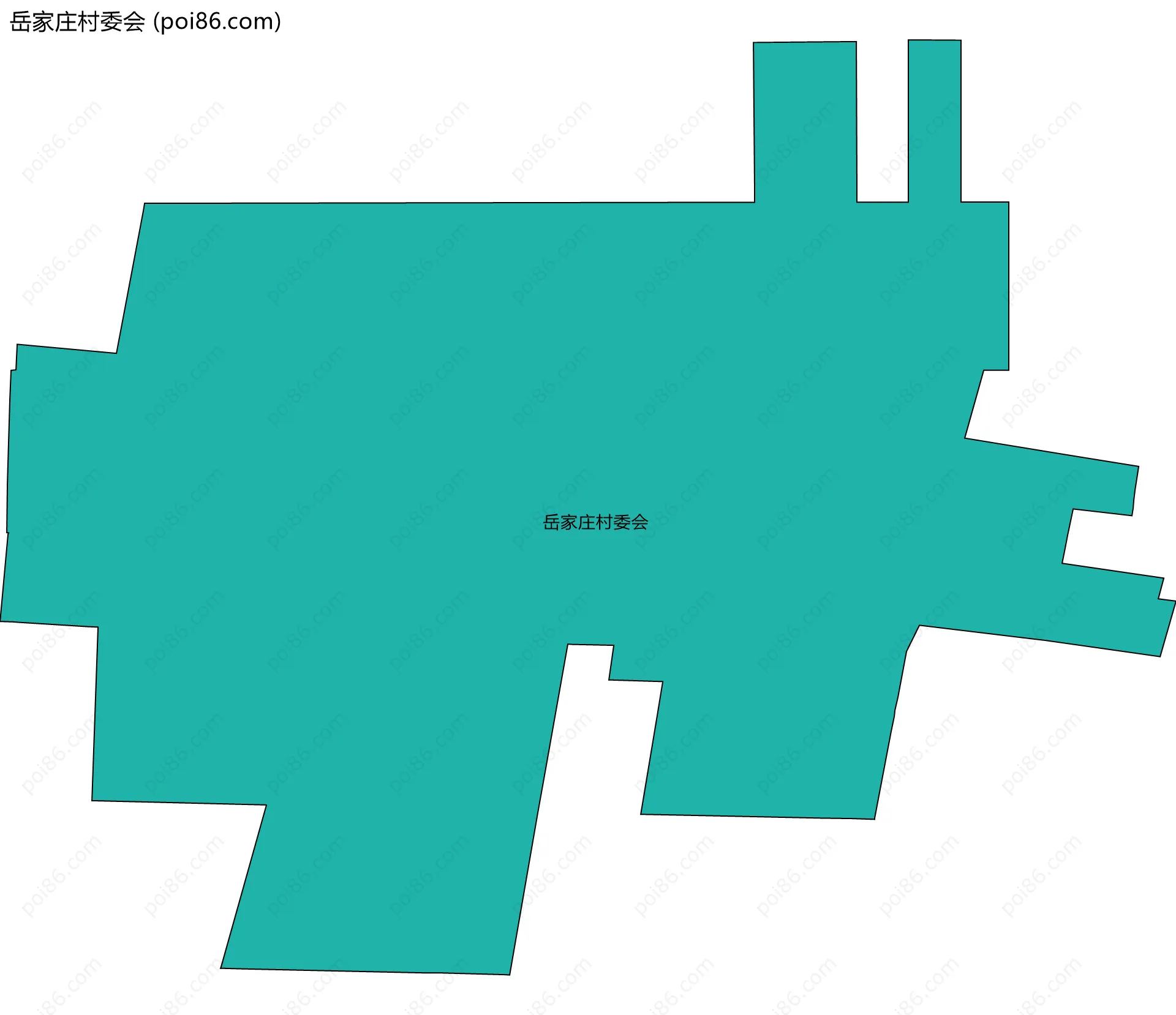 岳家庄村委会边界地图