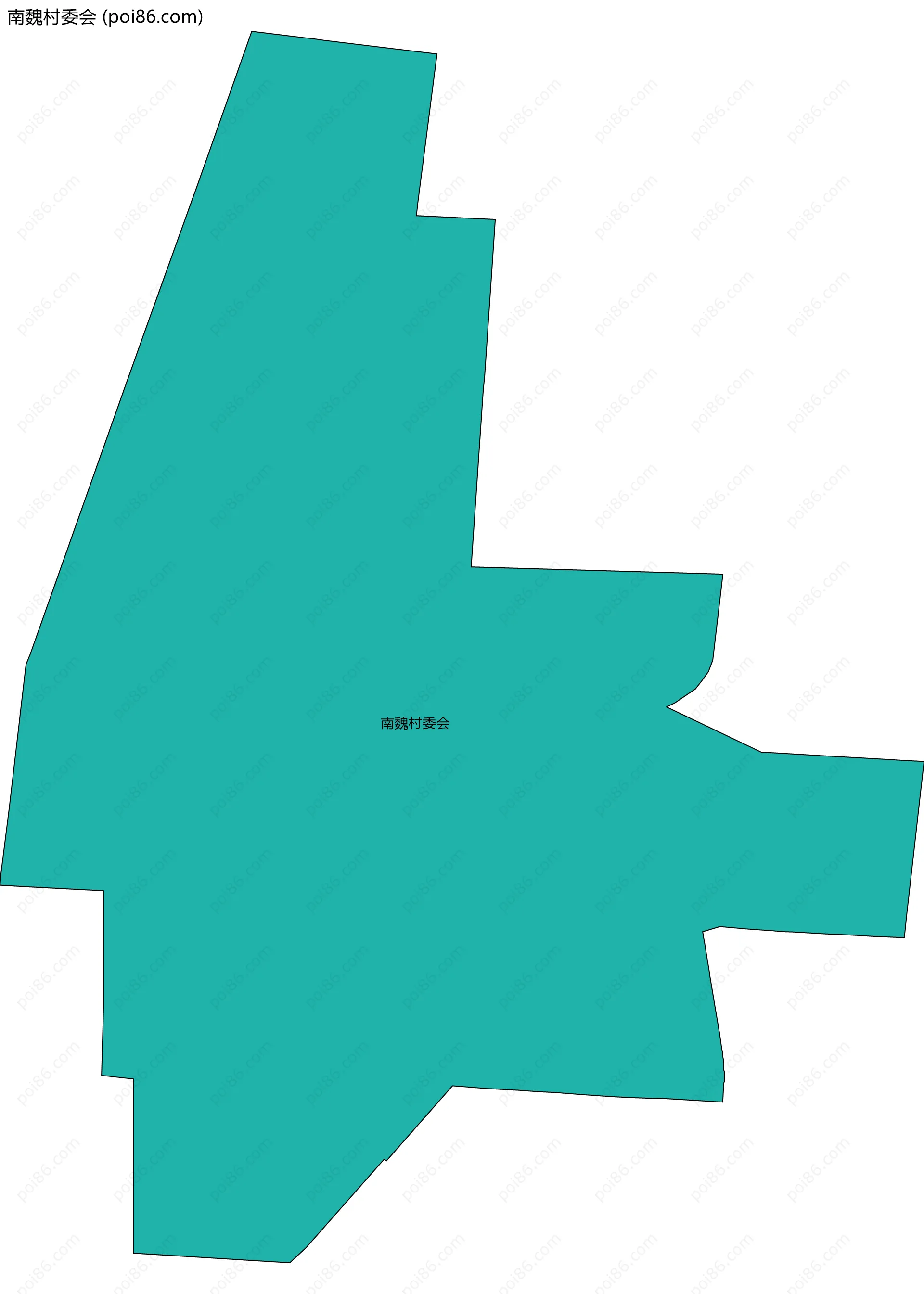 南魏村委会边界地图