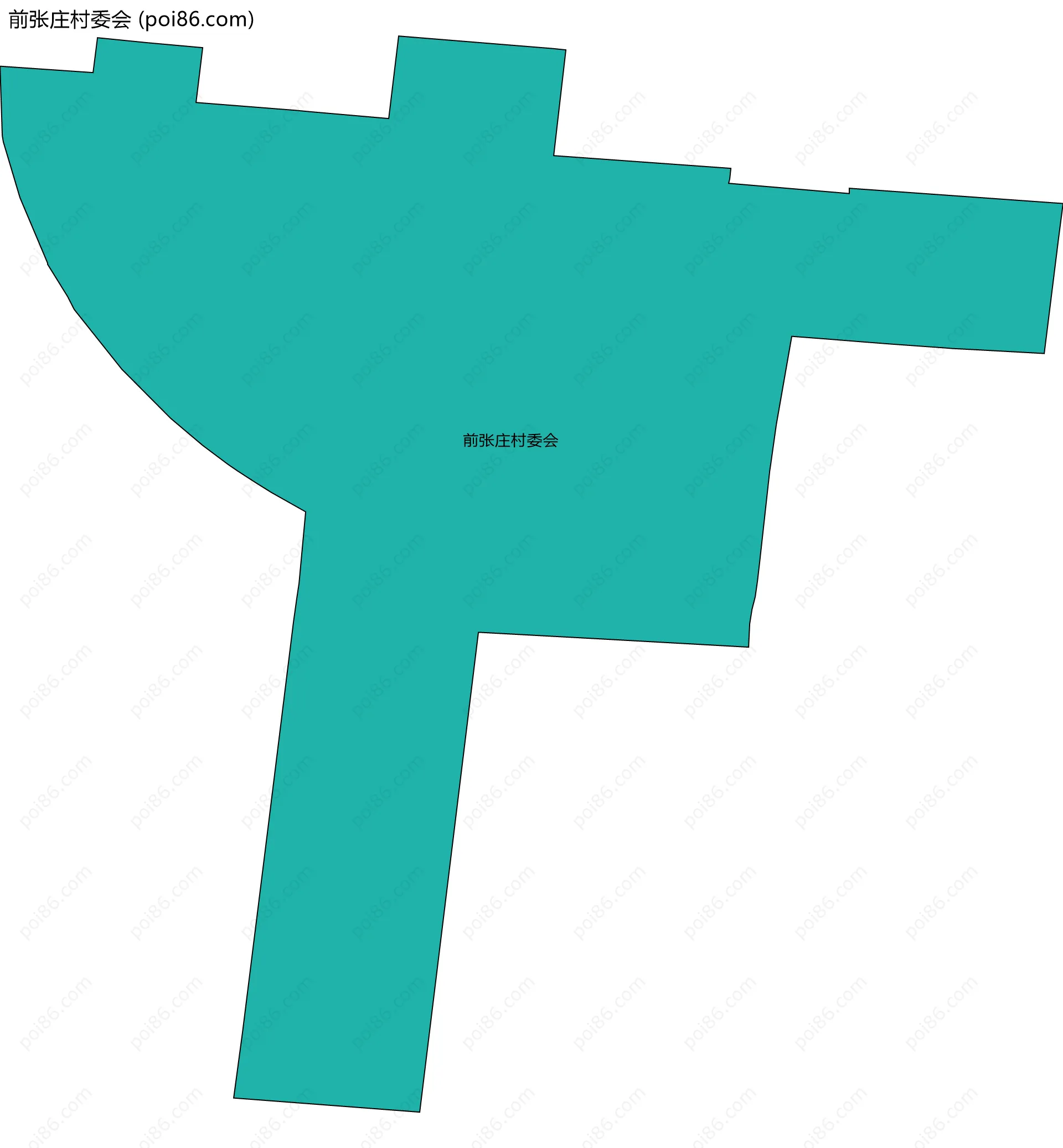 前张庄村委会边界地图