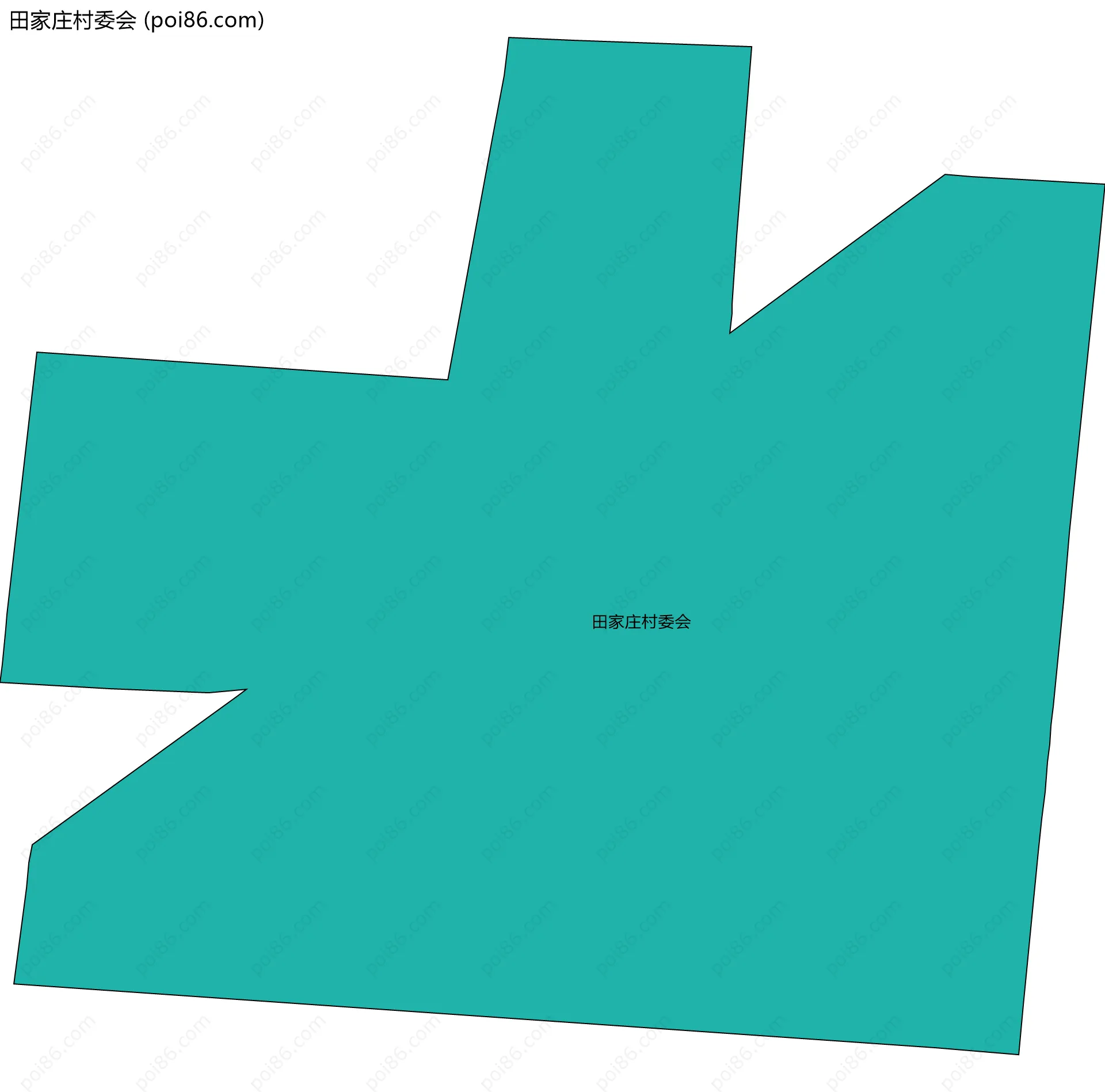 田家庄村委会边界地图