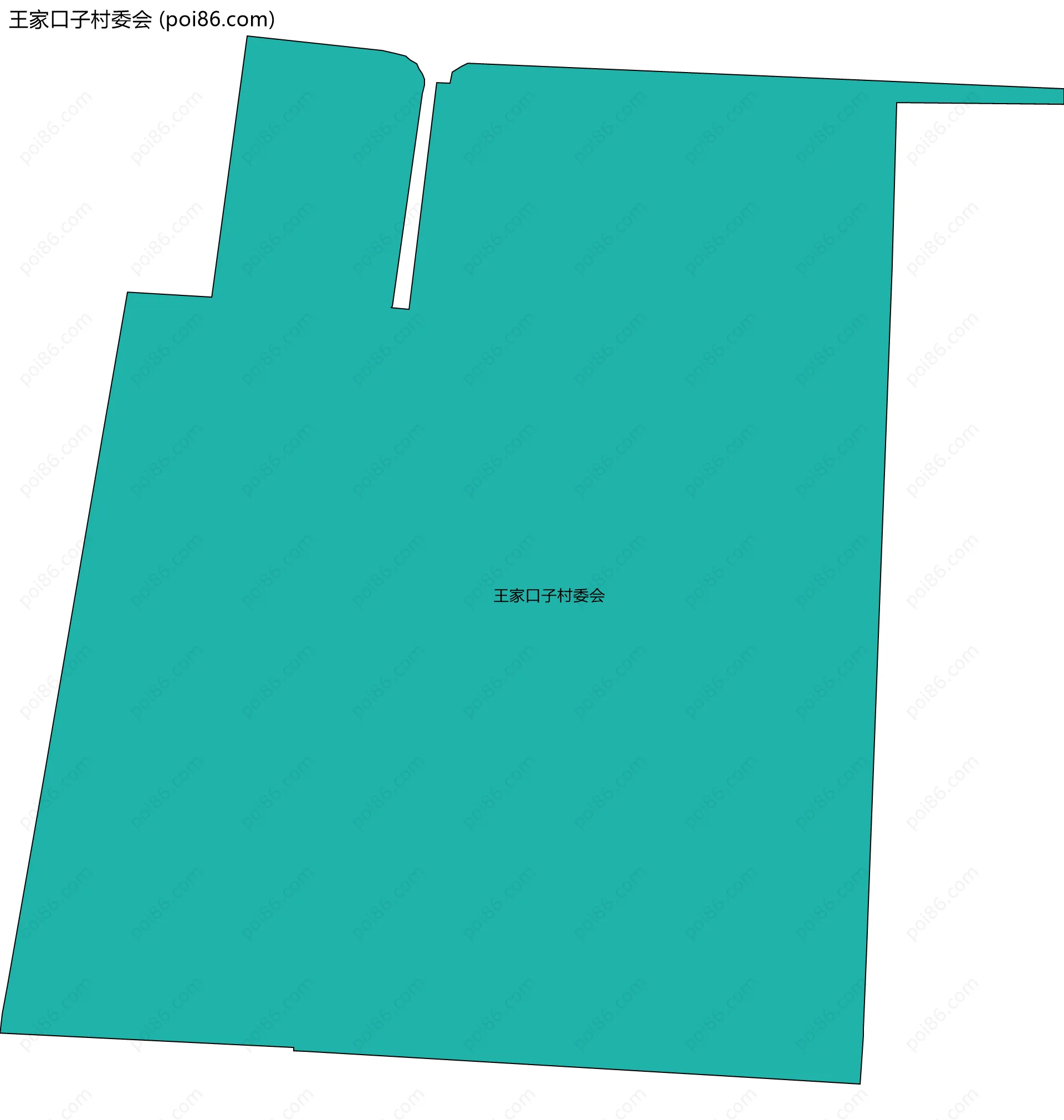 王家口子村委会边界地图