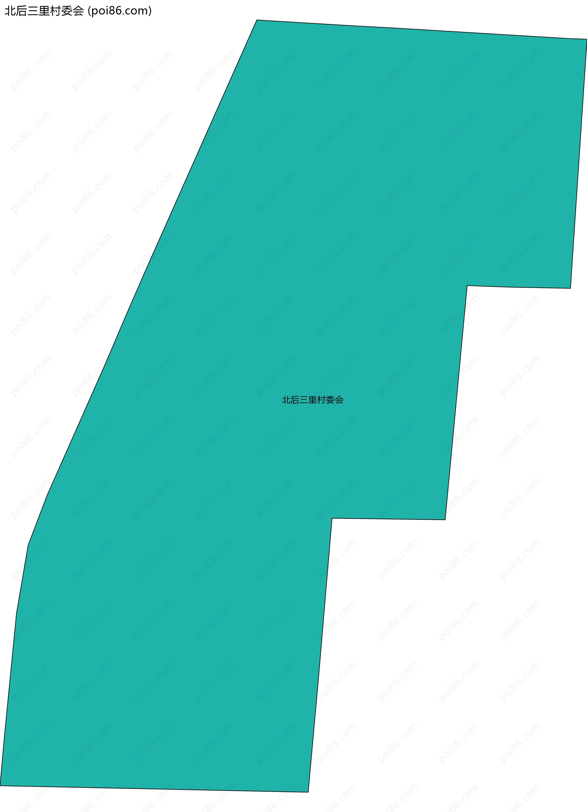 北后三里村委会边界地图