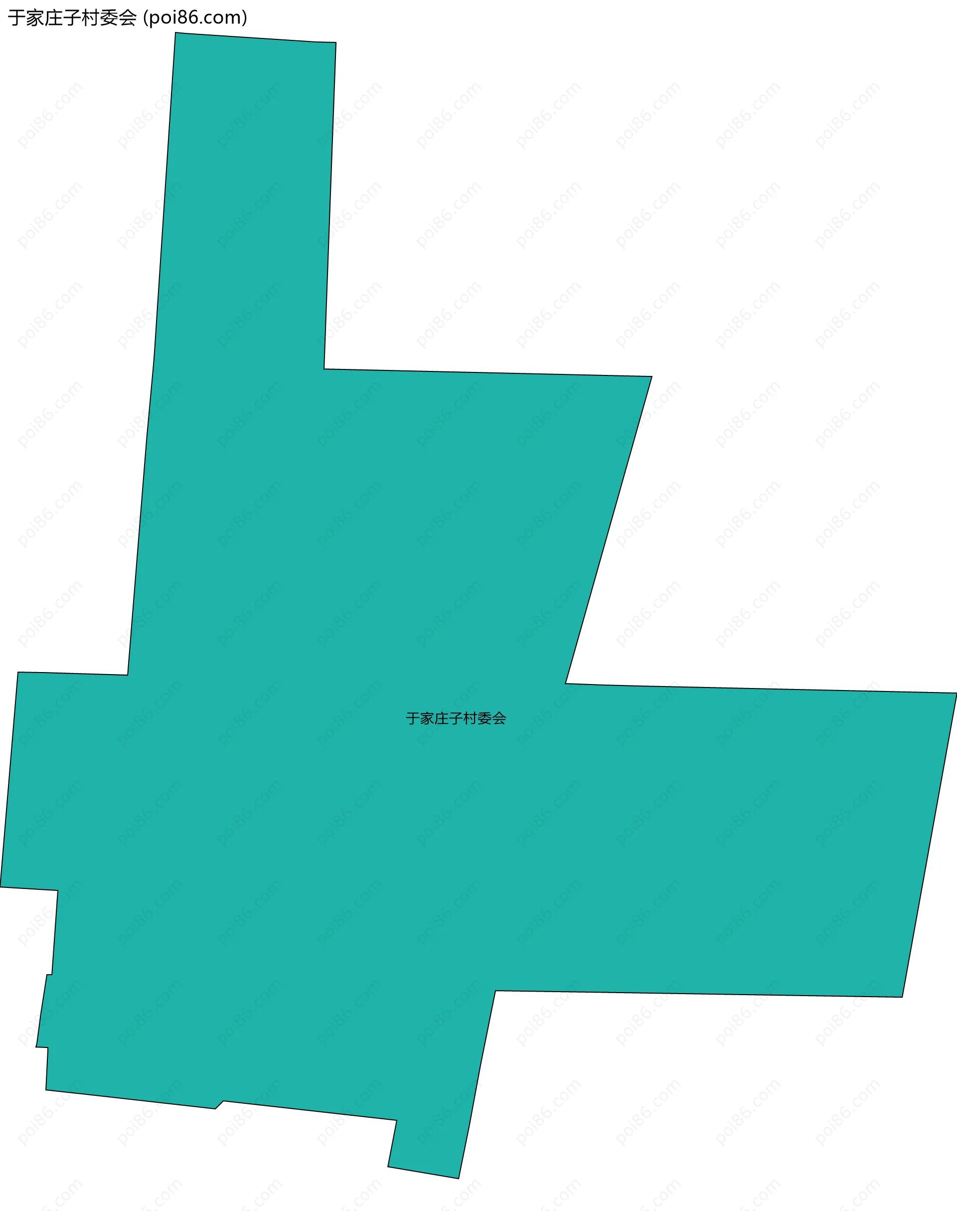 于家庄子村委会边界地图