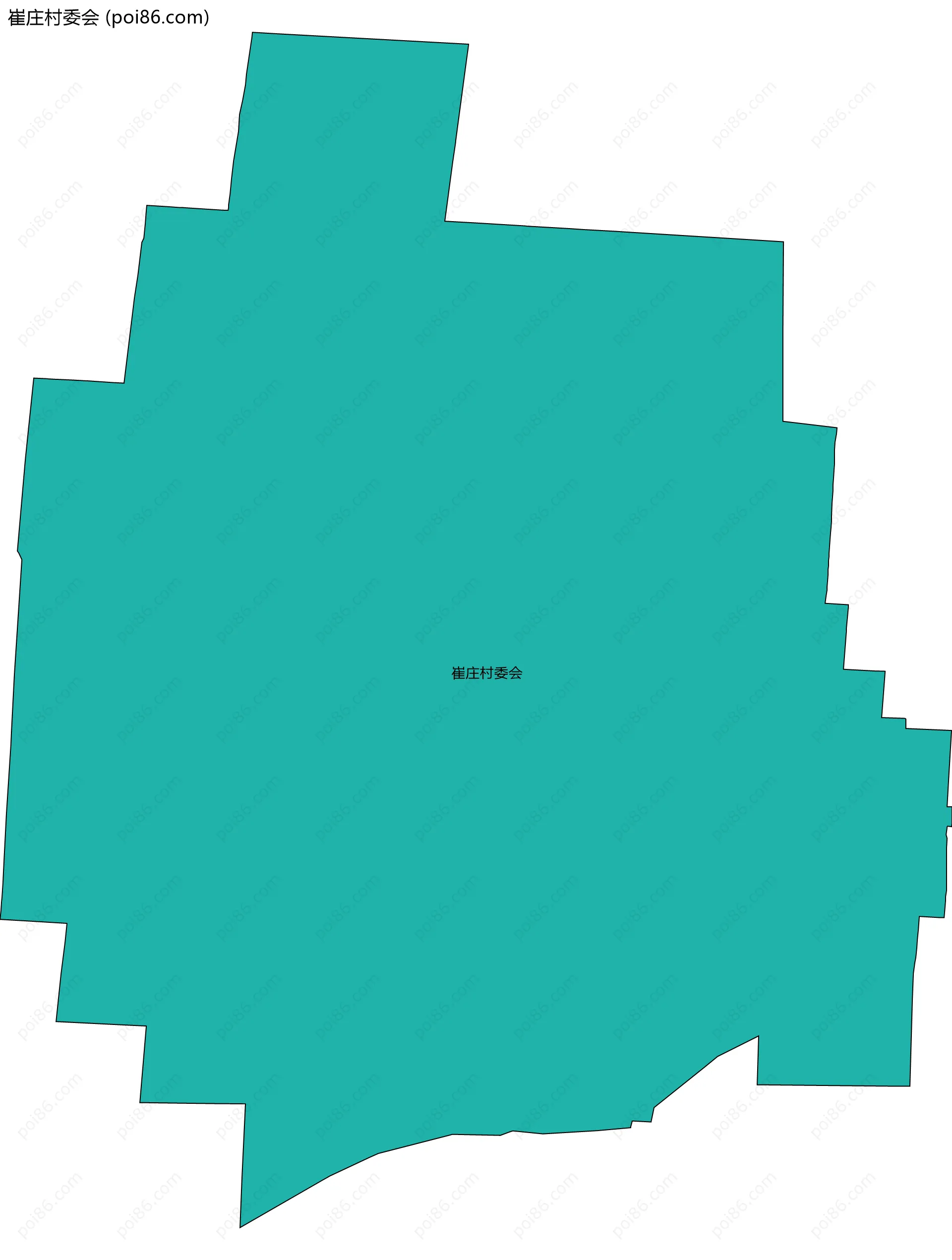 崔庄村委会边界地图