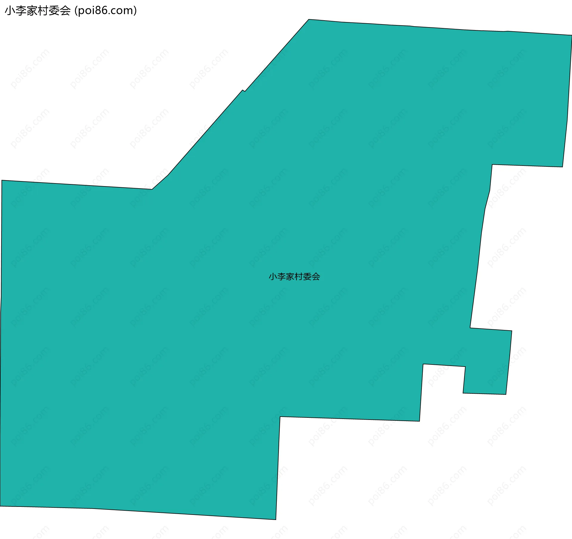 小李家村委会边界地图