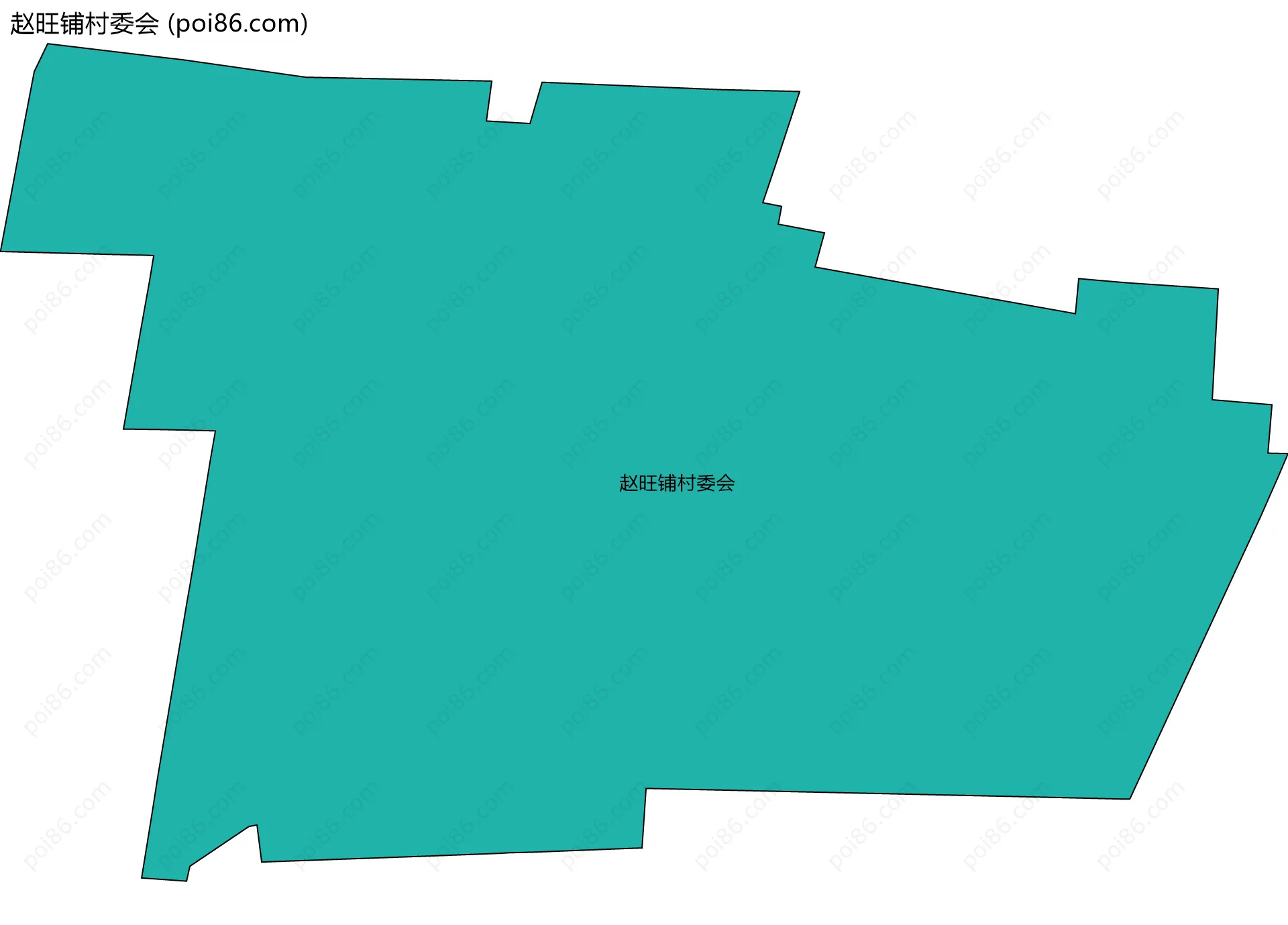 赵旺铺村委会边界地图