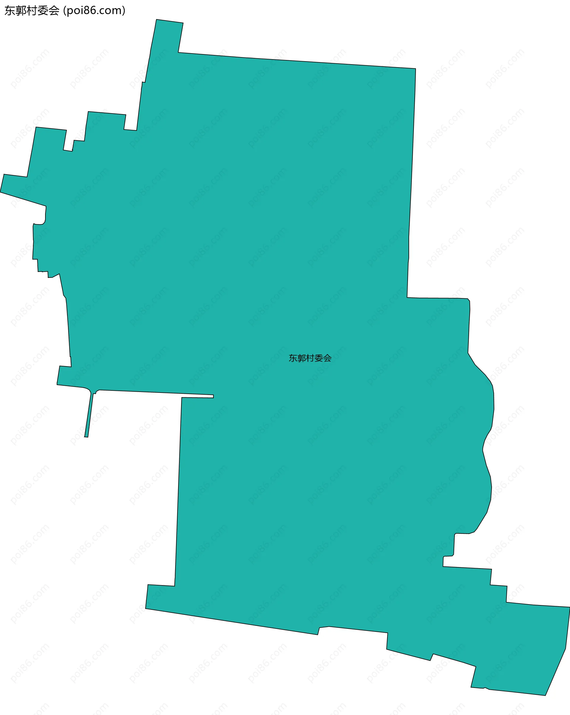 东郭村委会边界地图
