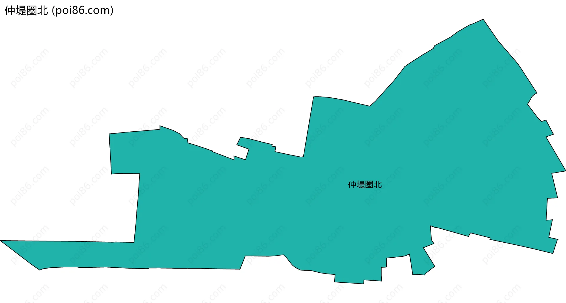 仲堤圈北边界地图