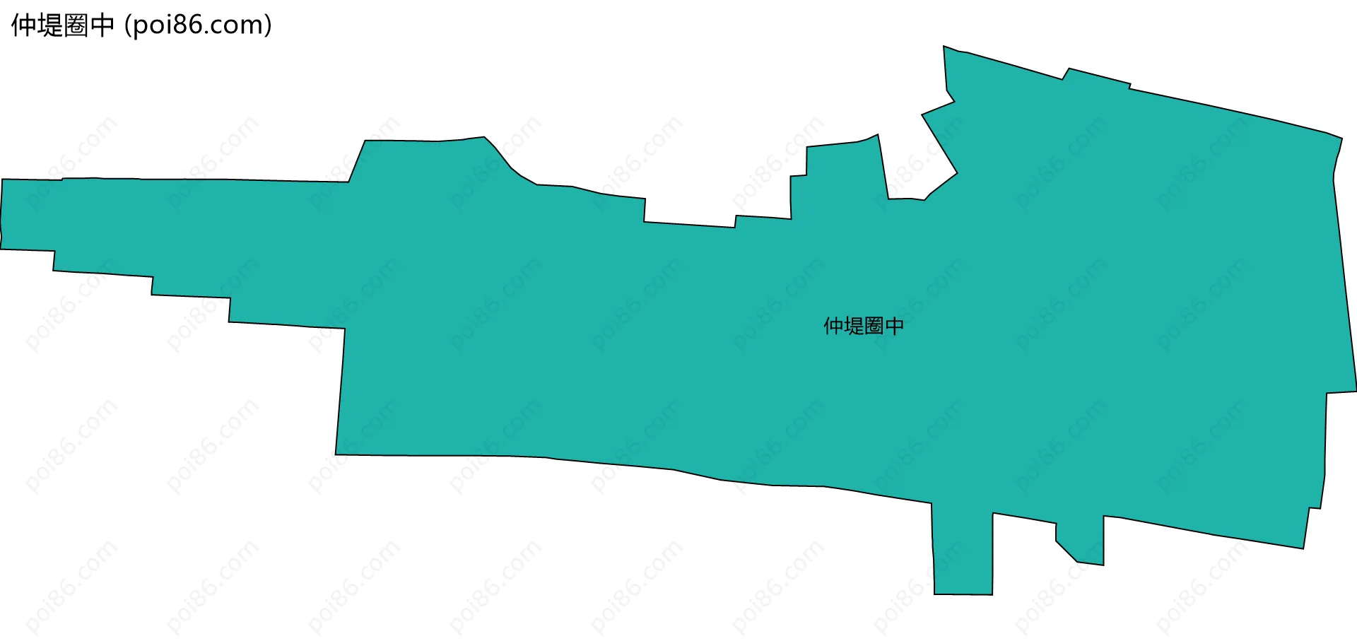 仲堤圈中边界地图