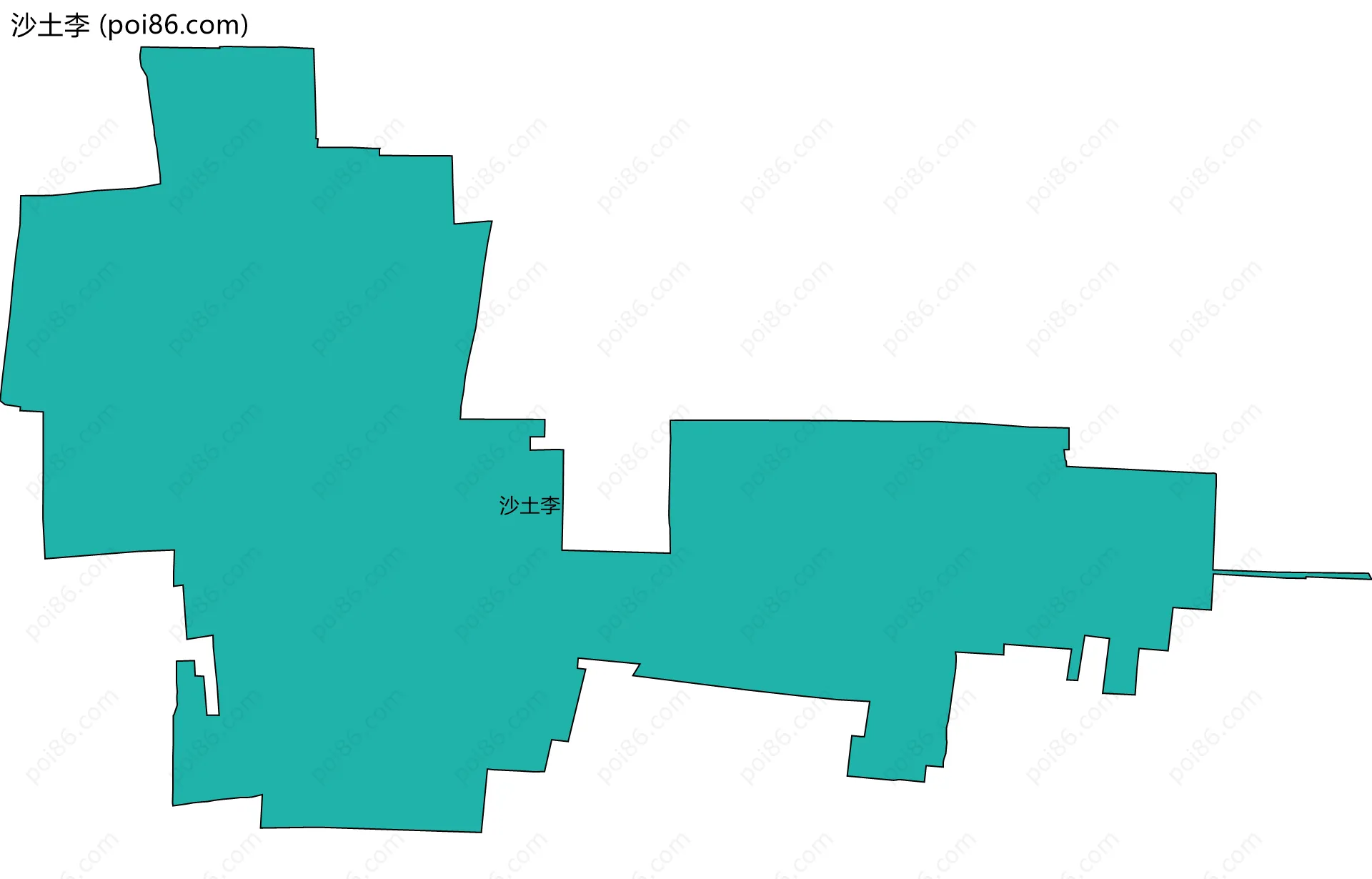 沙土李边界地图