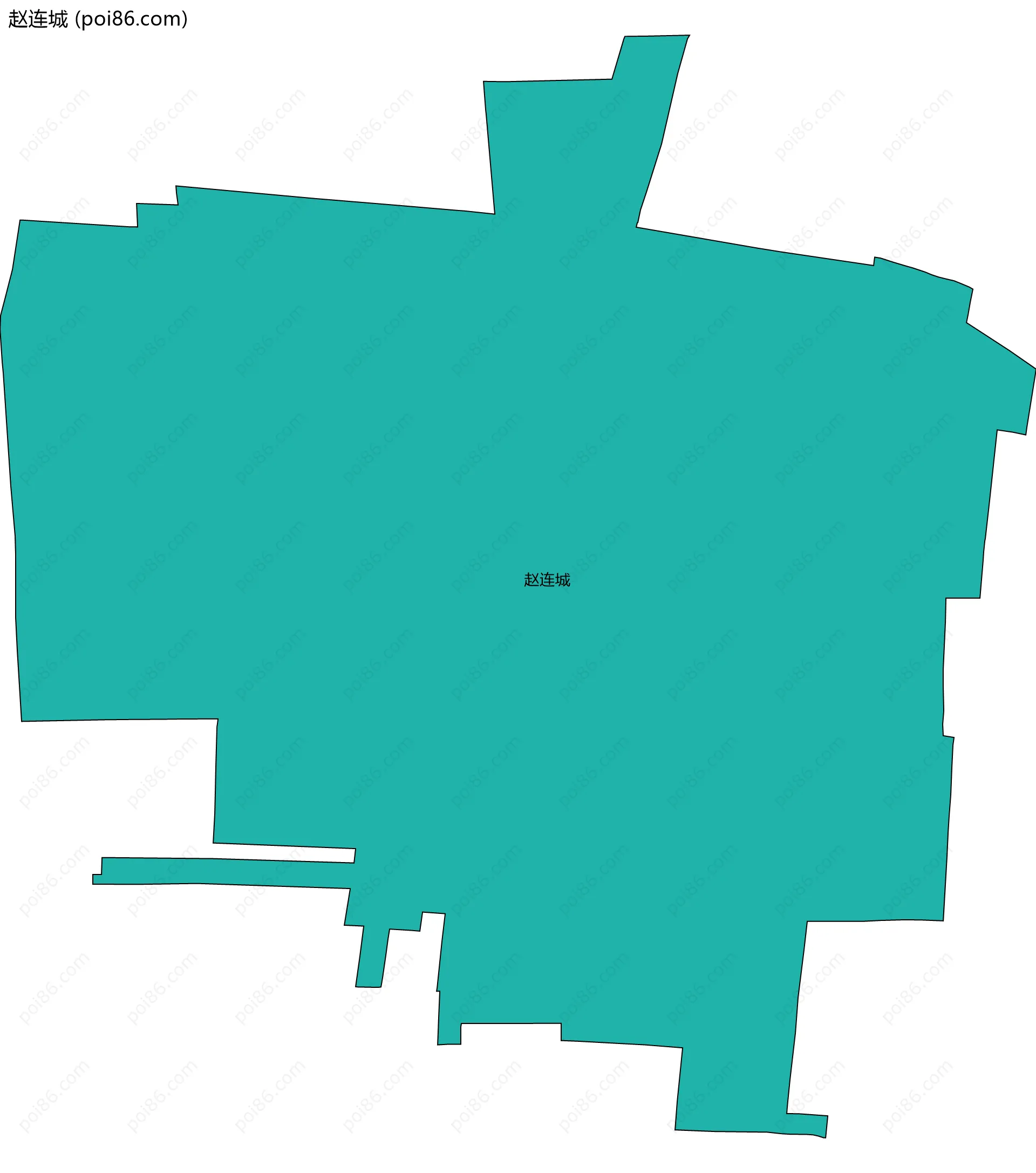 赵连城边界地图