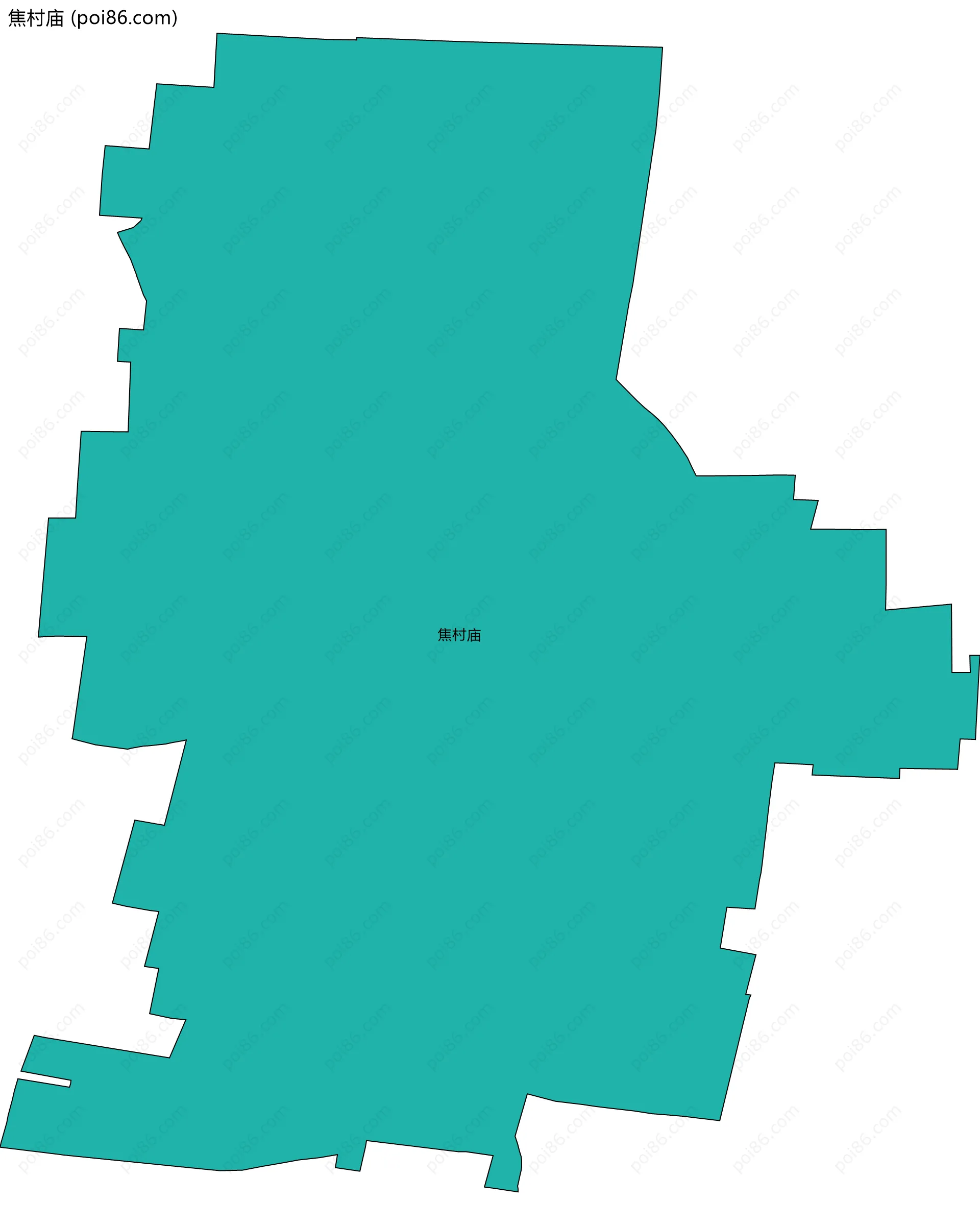 焦村庙边界地图