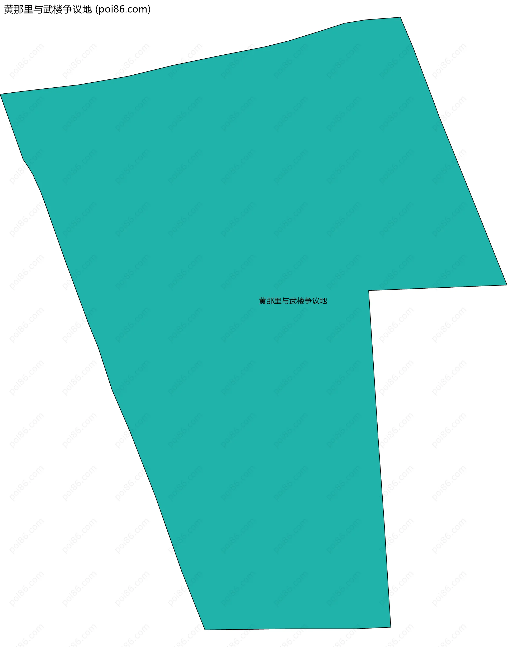 黄那里与武楼争议地边界地图