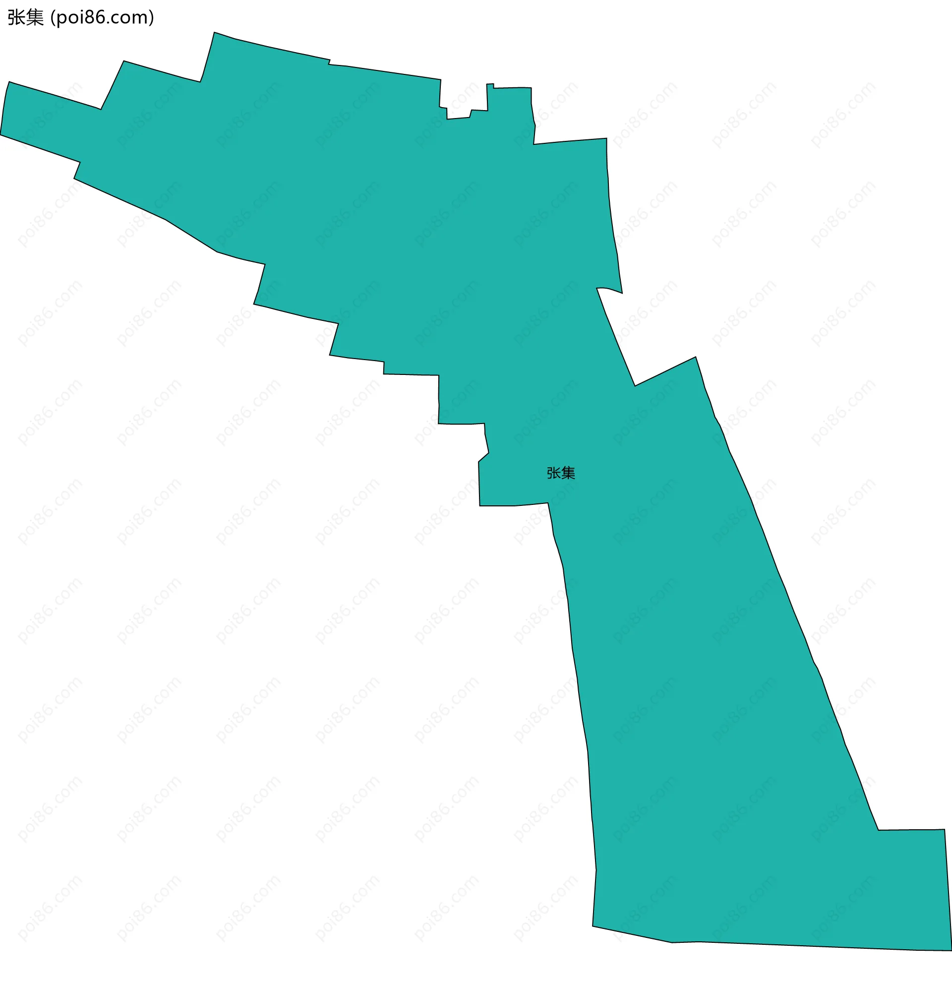 张集边界地图