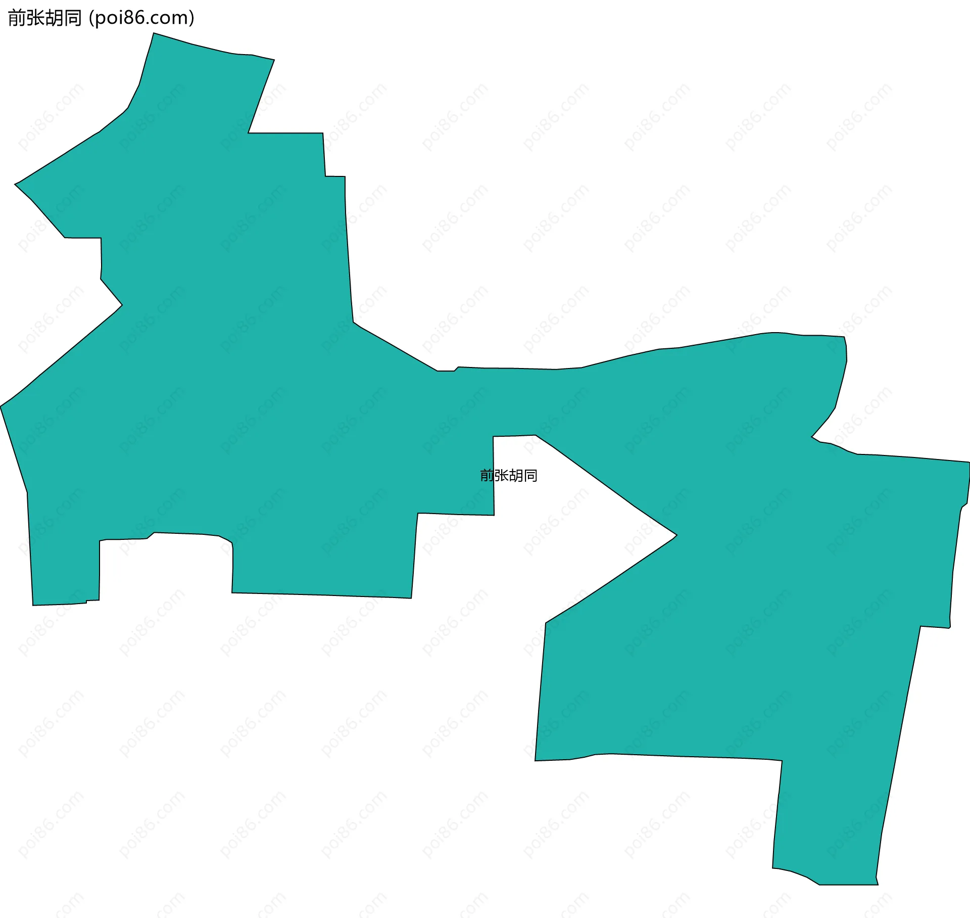 前张胡同边界地图