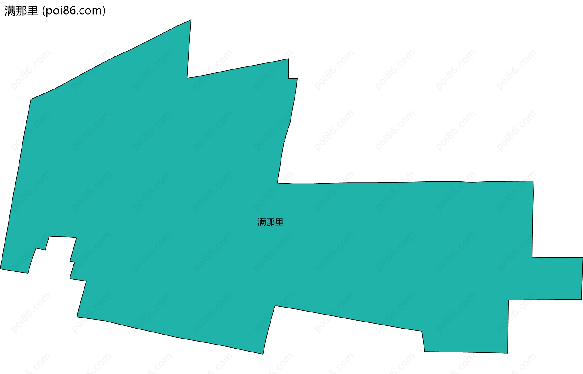 满那里边界地图