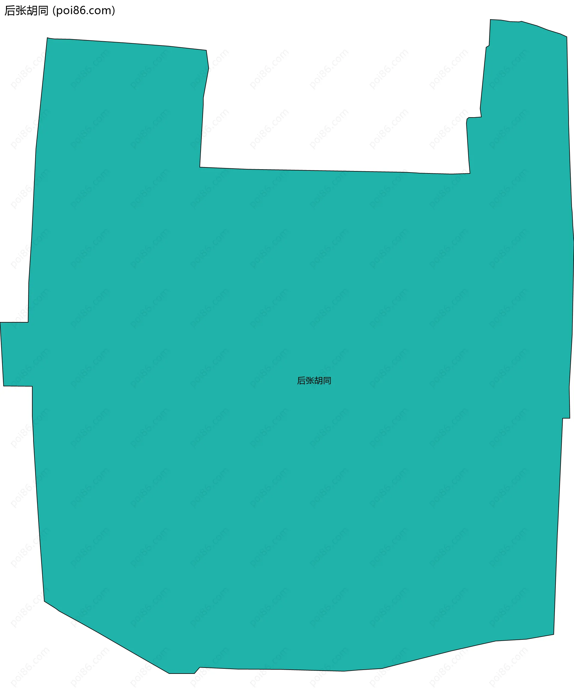 后张胡同边界地图