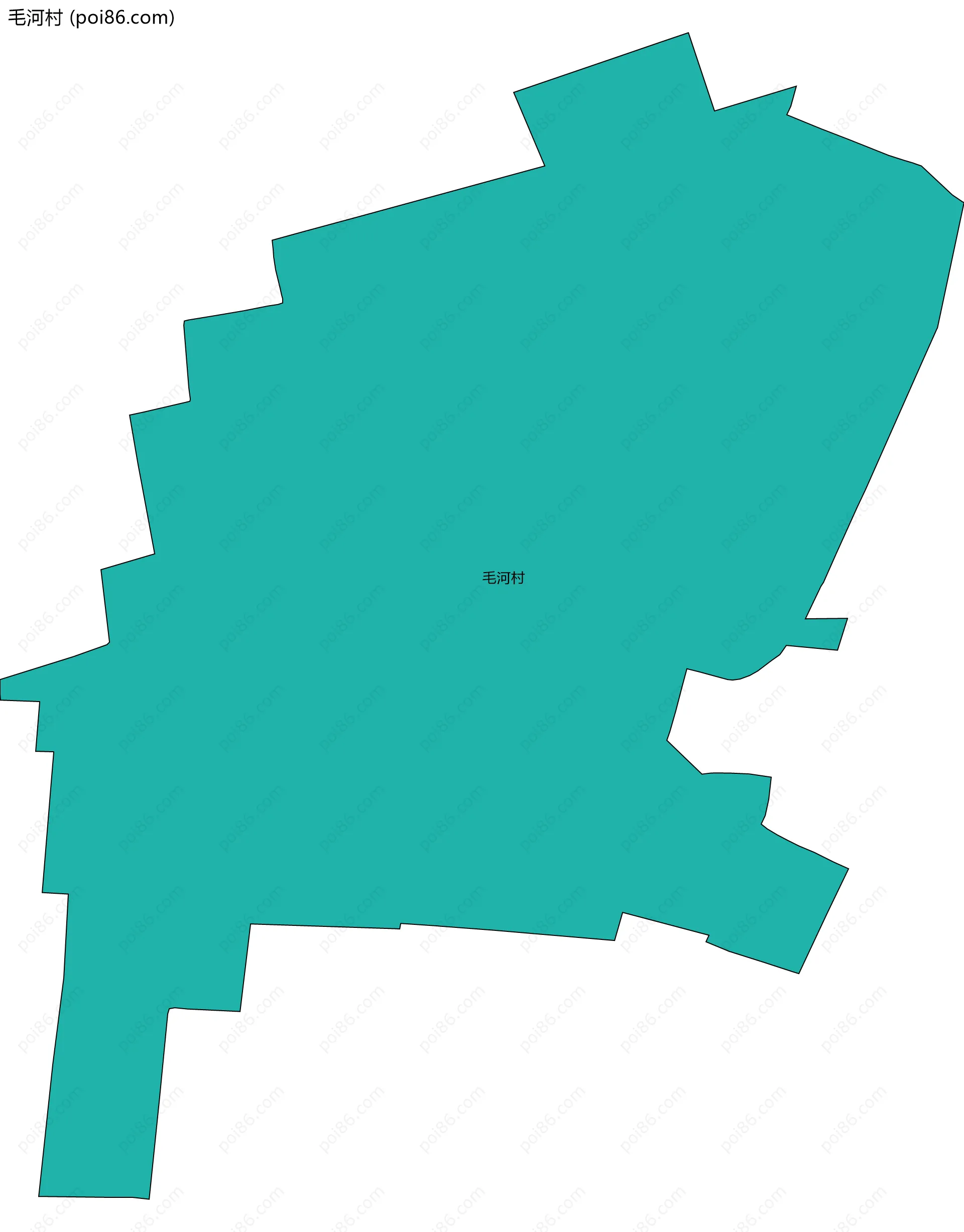 毛河村边界地图