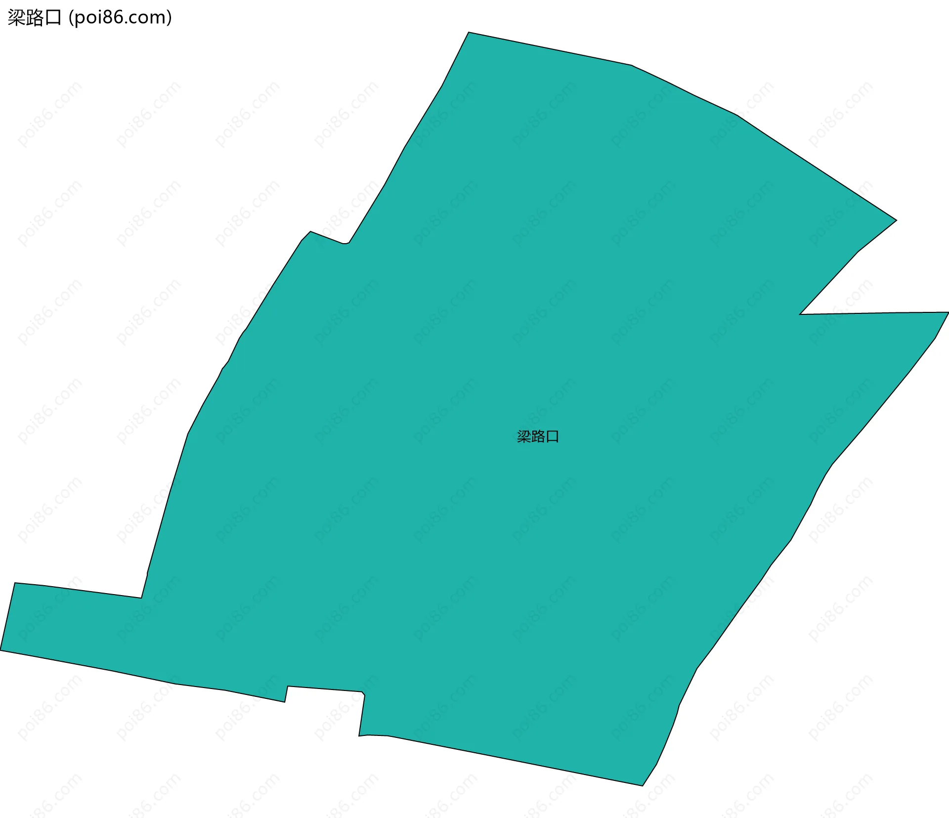 梁路口边界地图