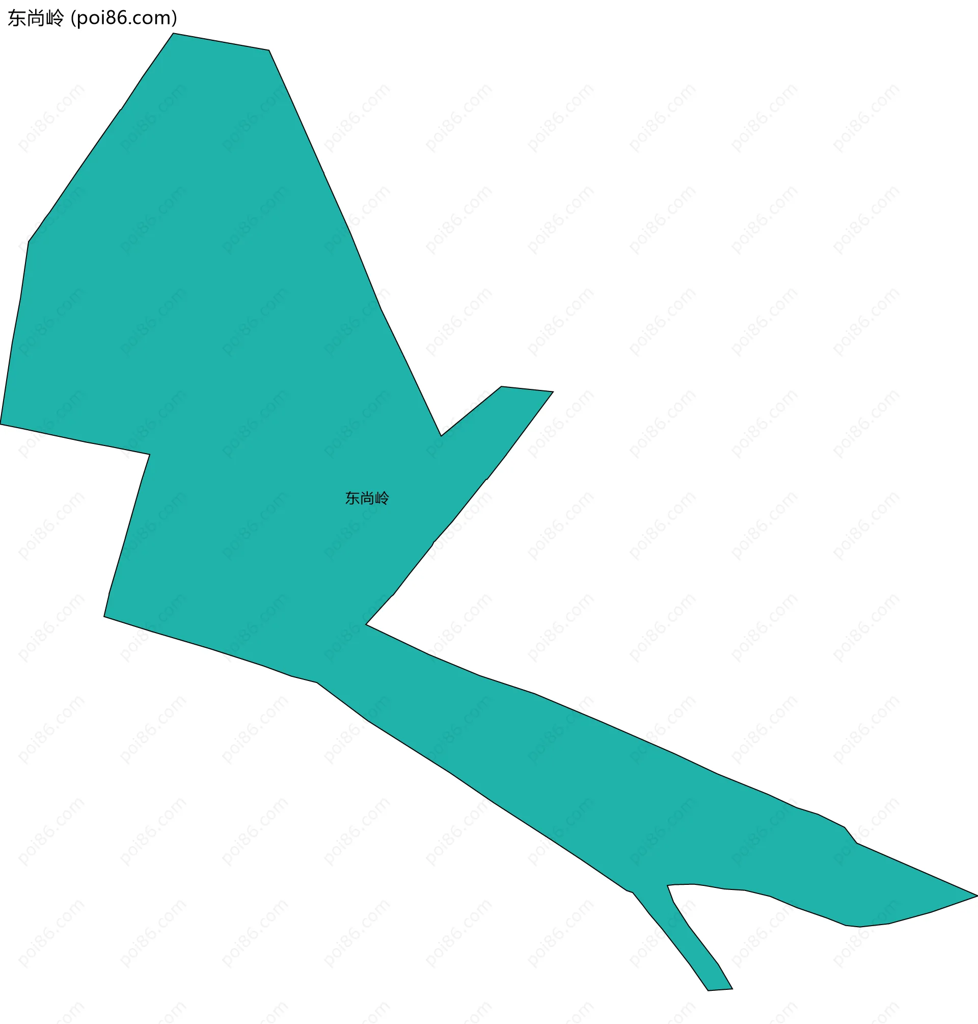 东尚岭边界地图
