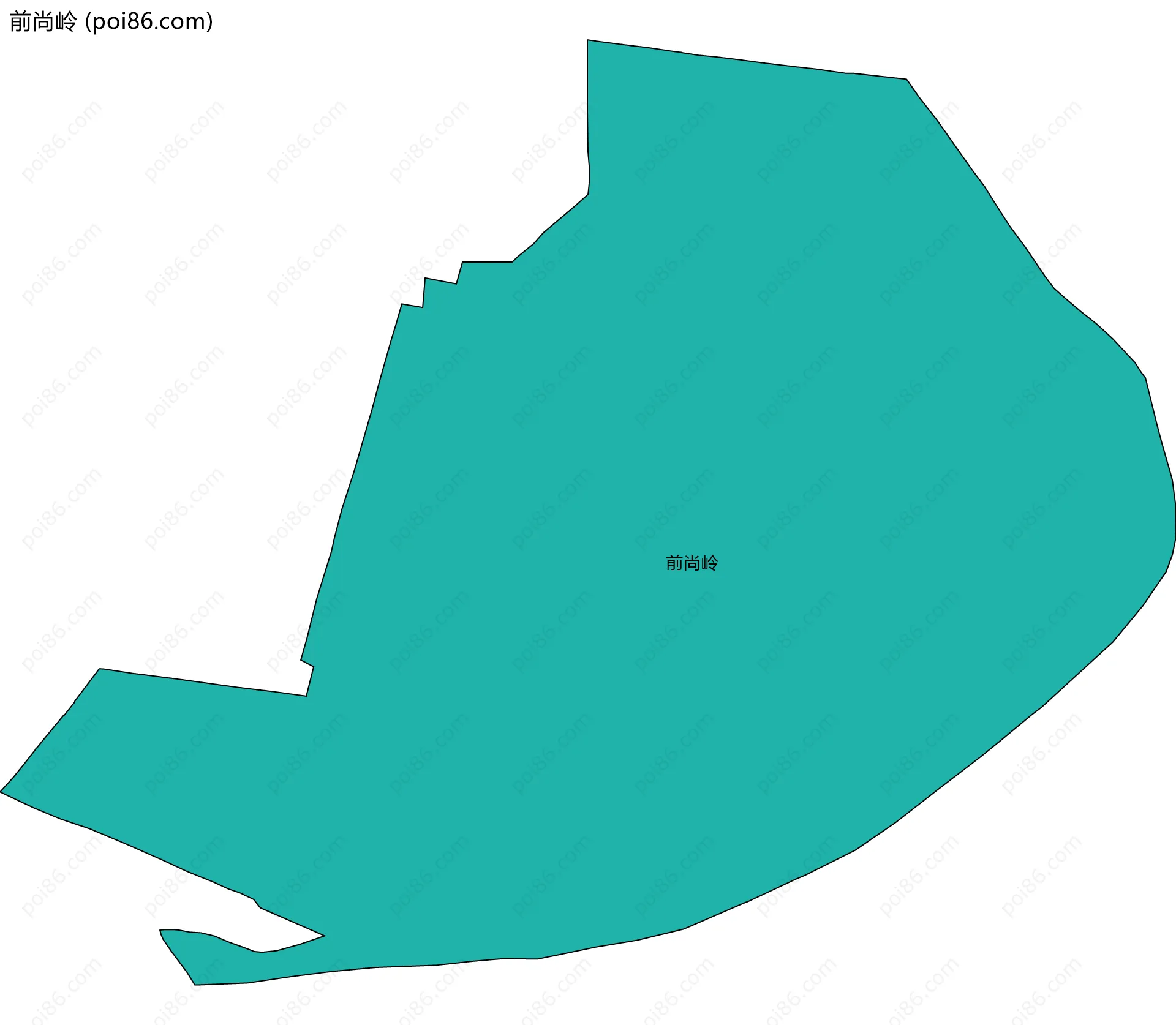 前尚岭边界地图