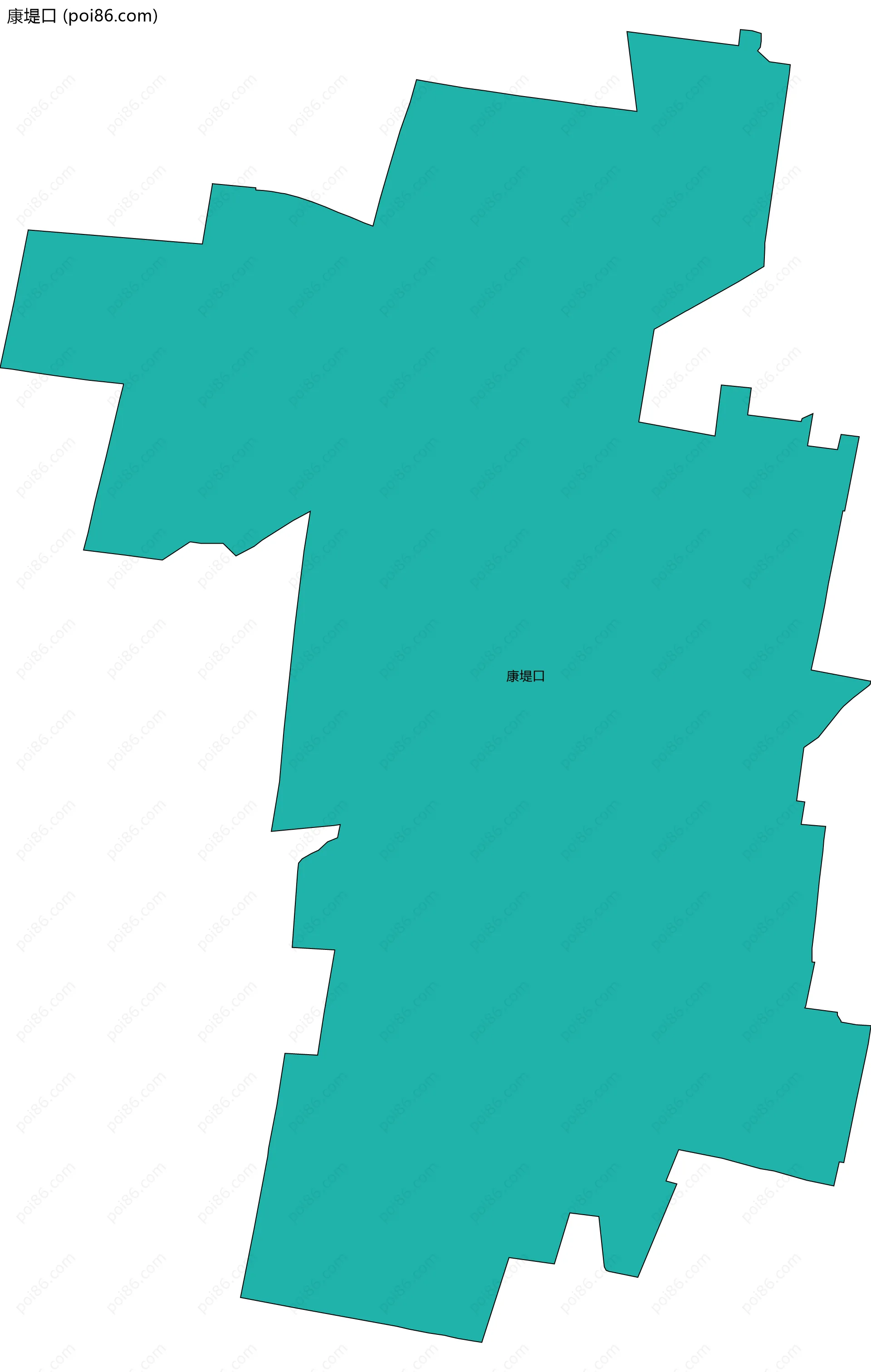 康堤口边界地图