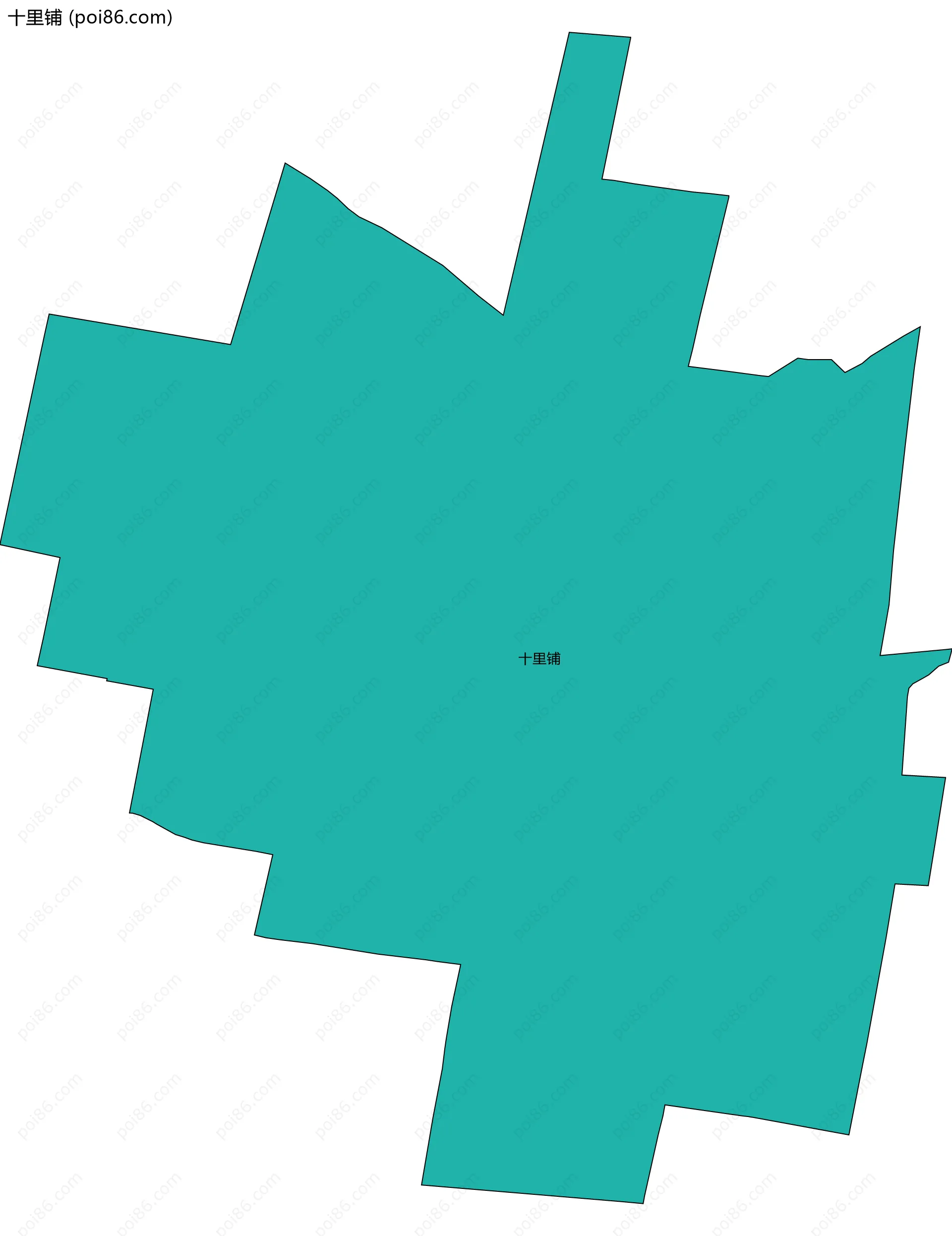 十里铺边界地图