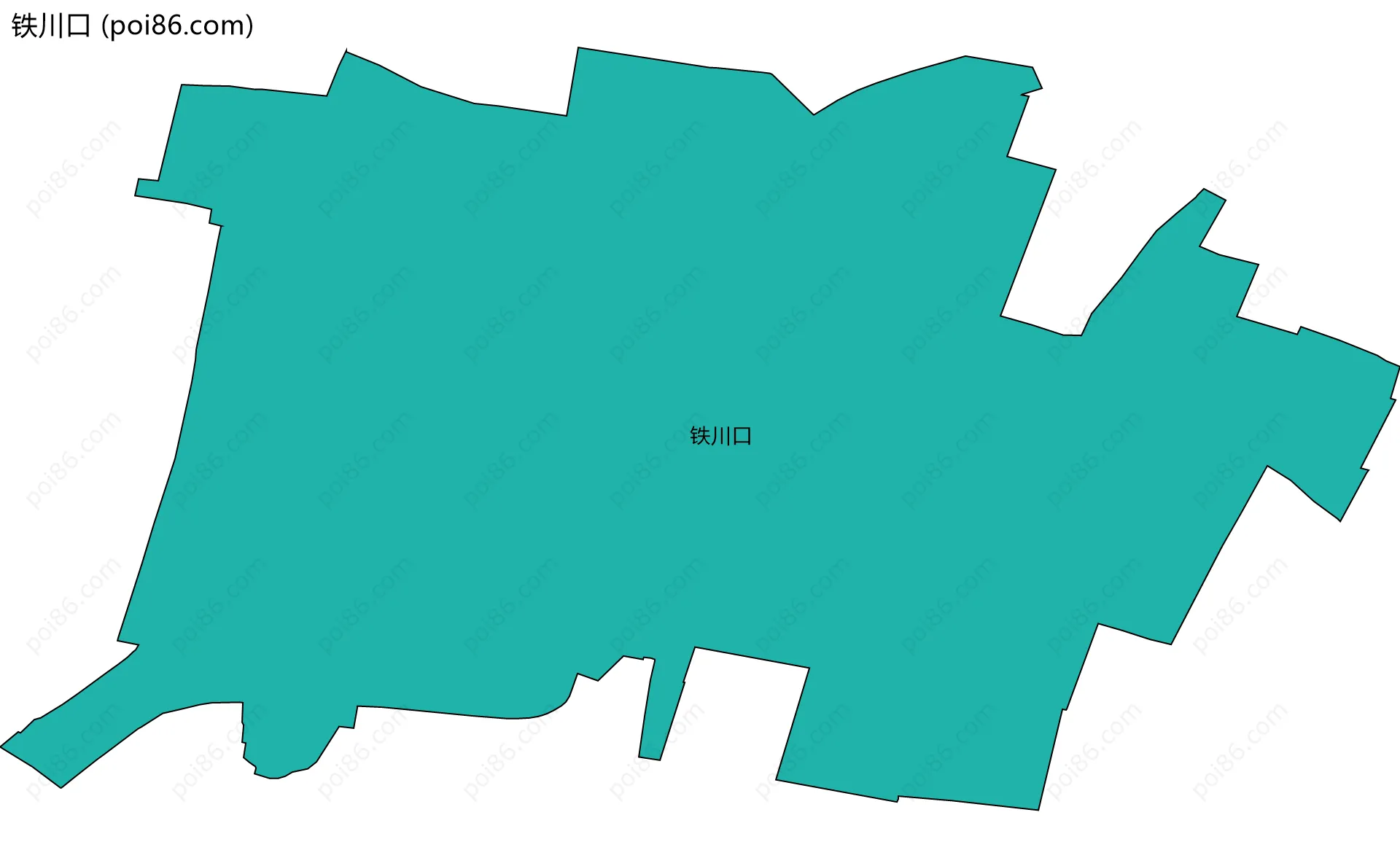 铁川口边界地图