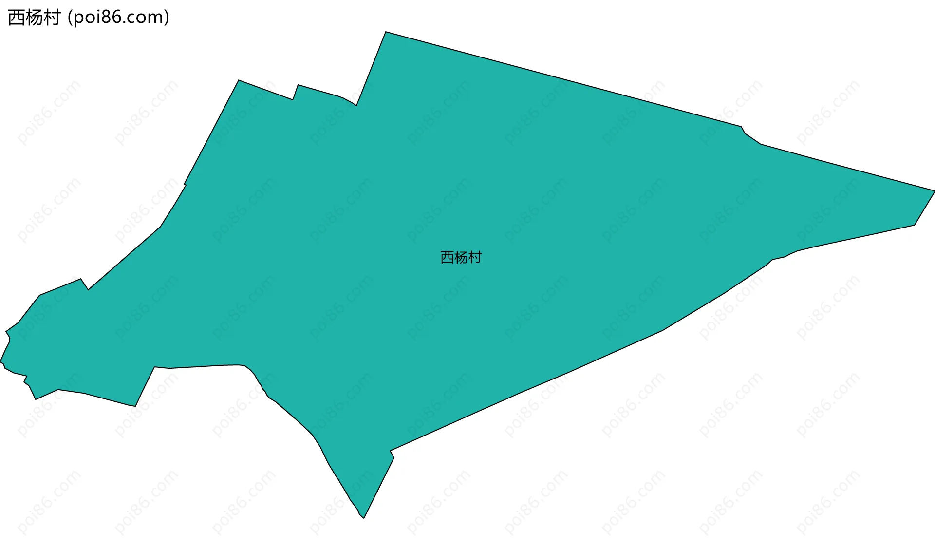 西杨村边界地图