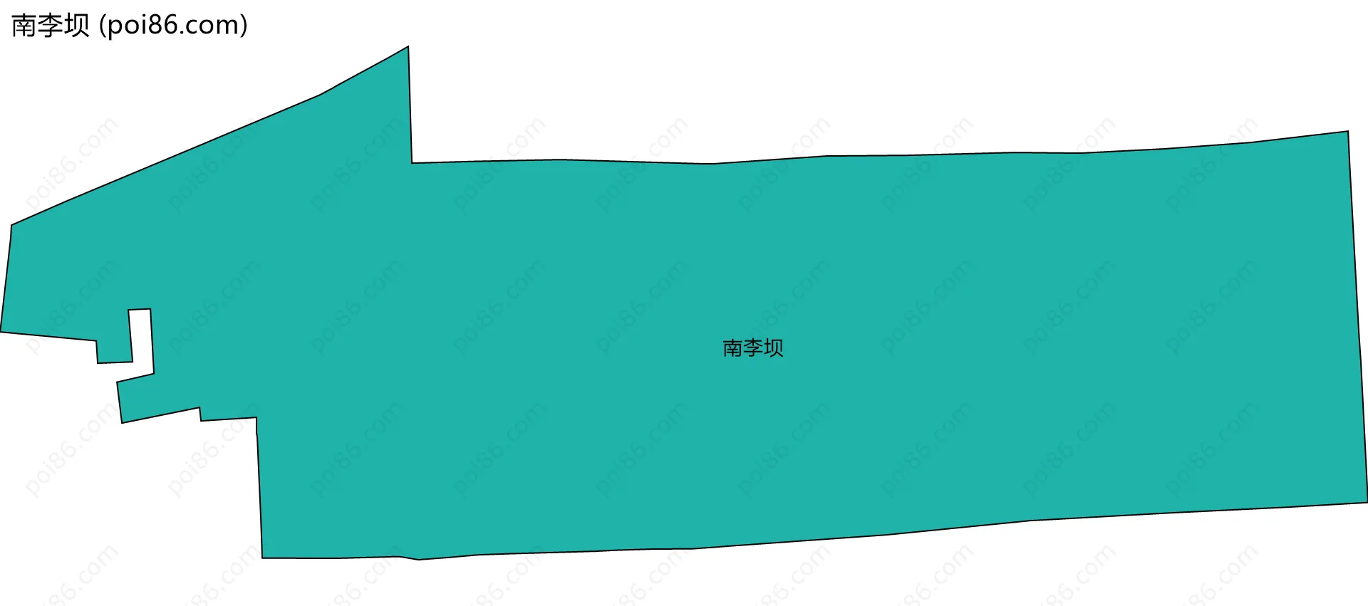 南李坝边界地图