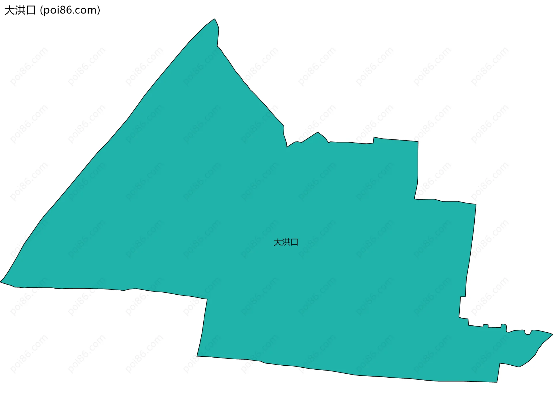 大洪口边界地图