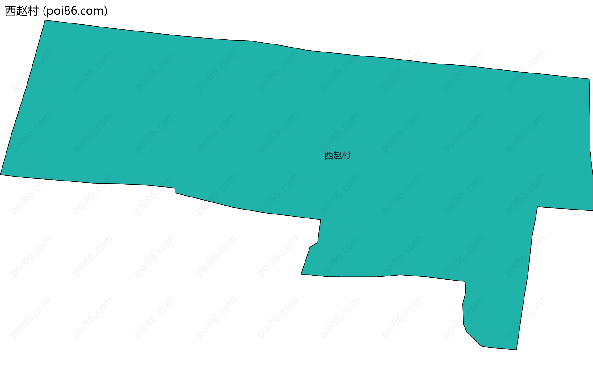 西赵村边界地图