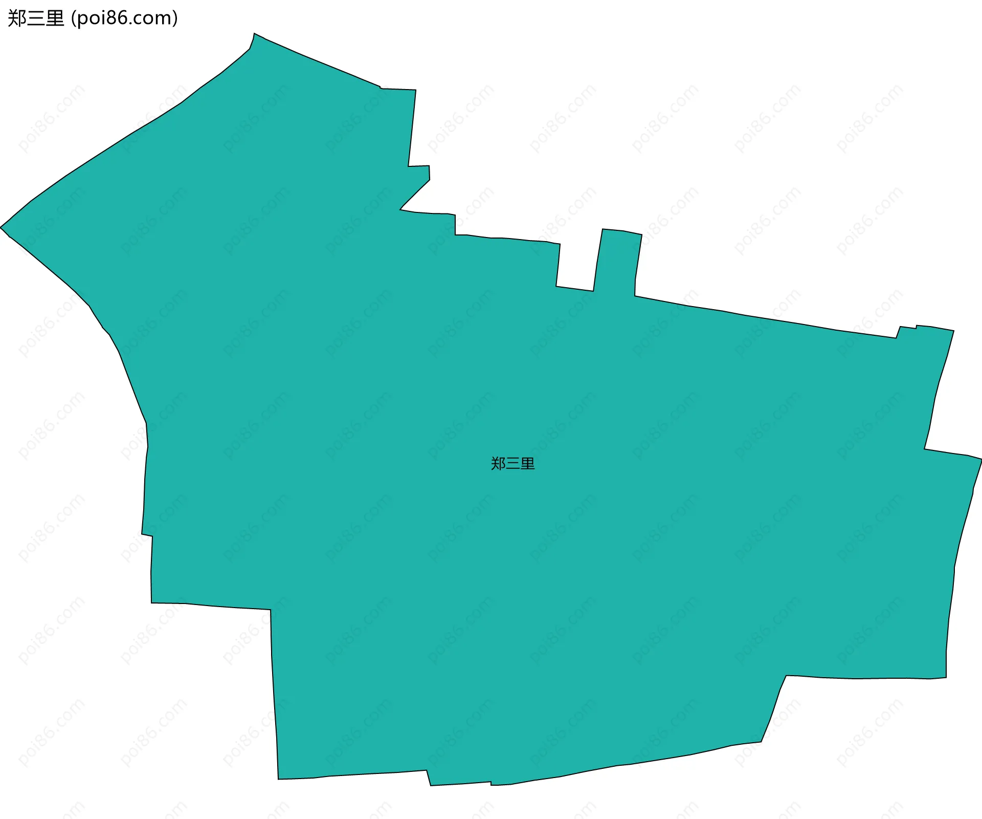 郑三里边界地图