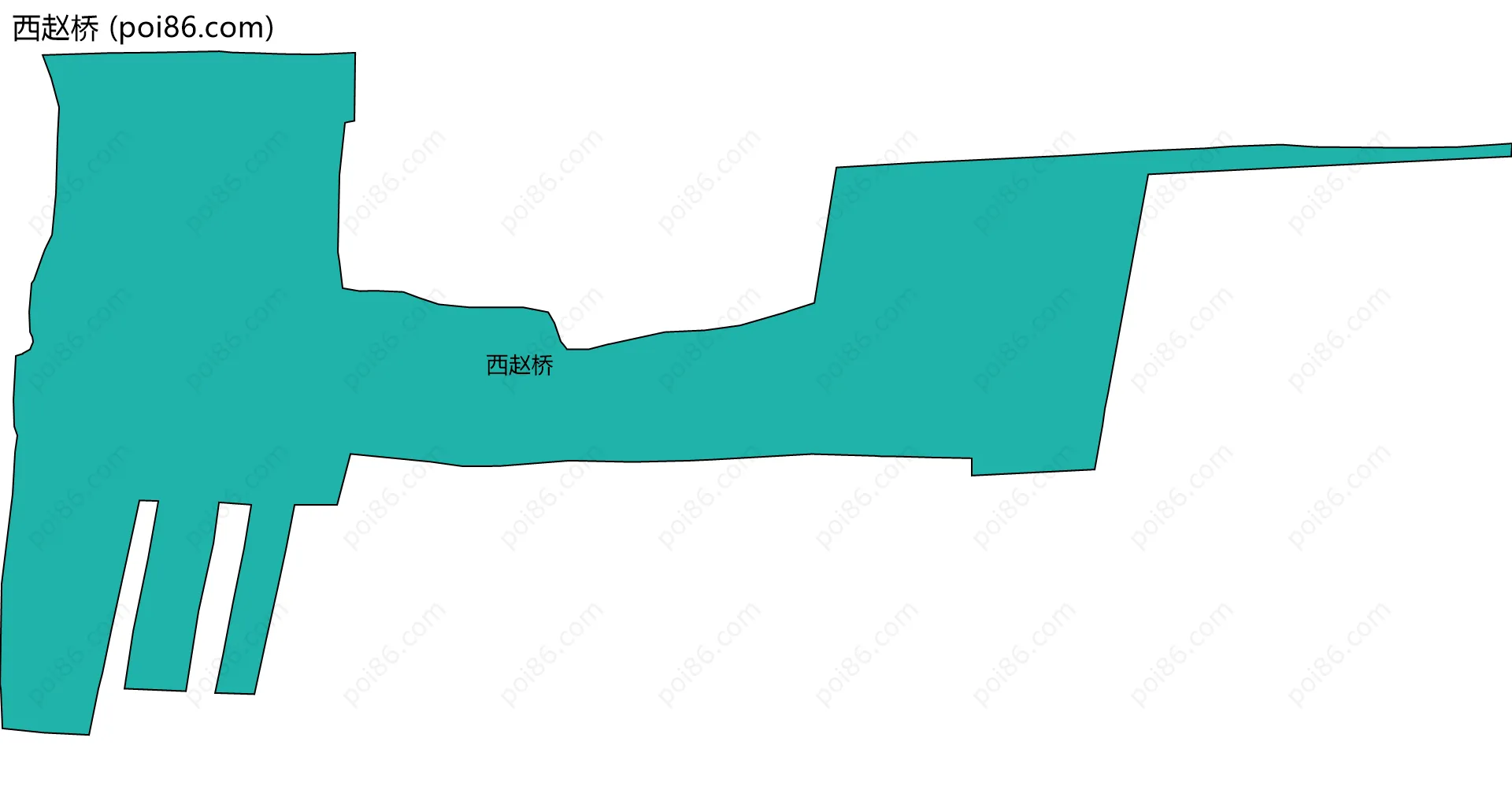 西赵桥边界地图