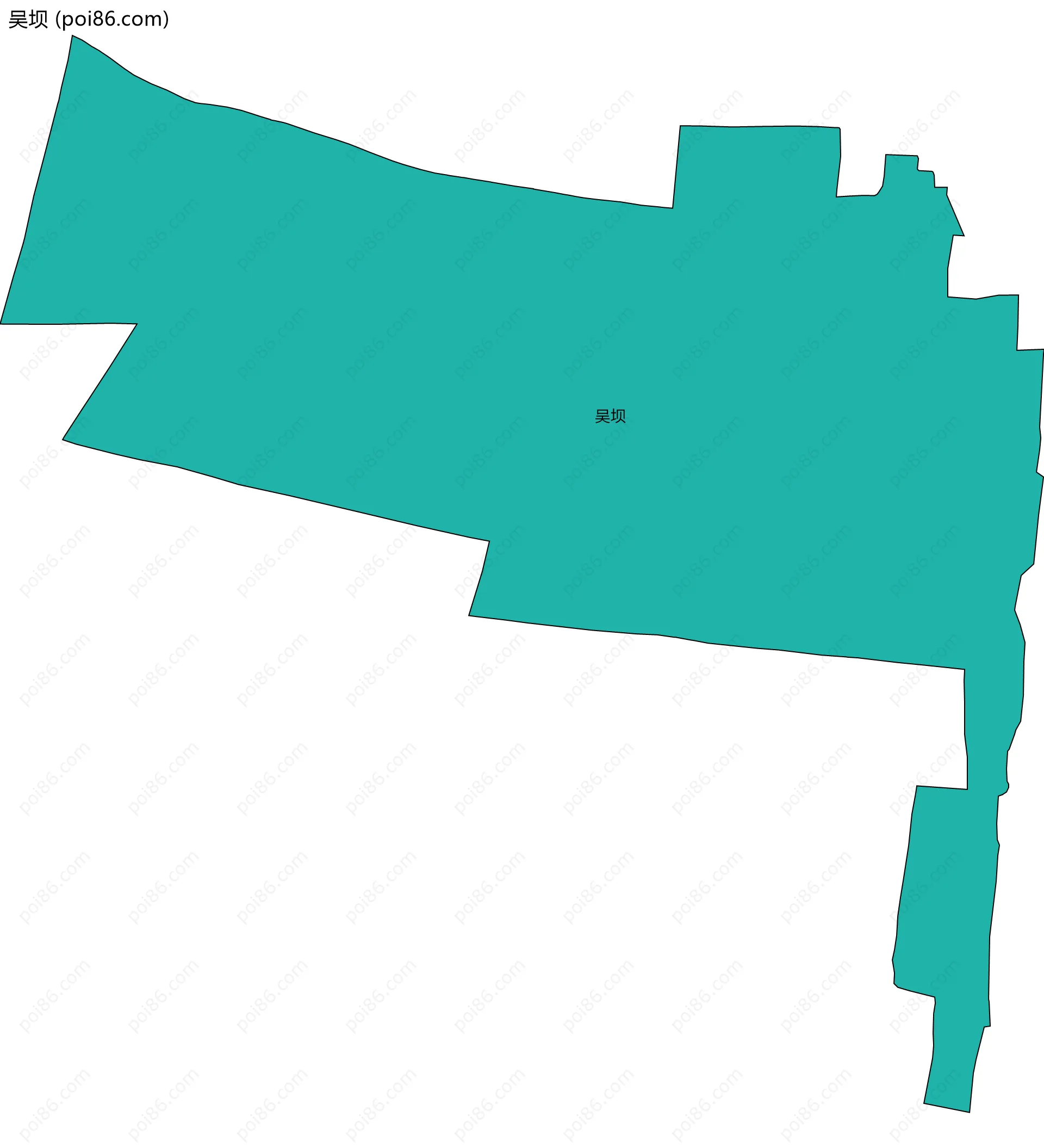 吴坝边界地图
