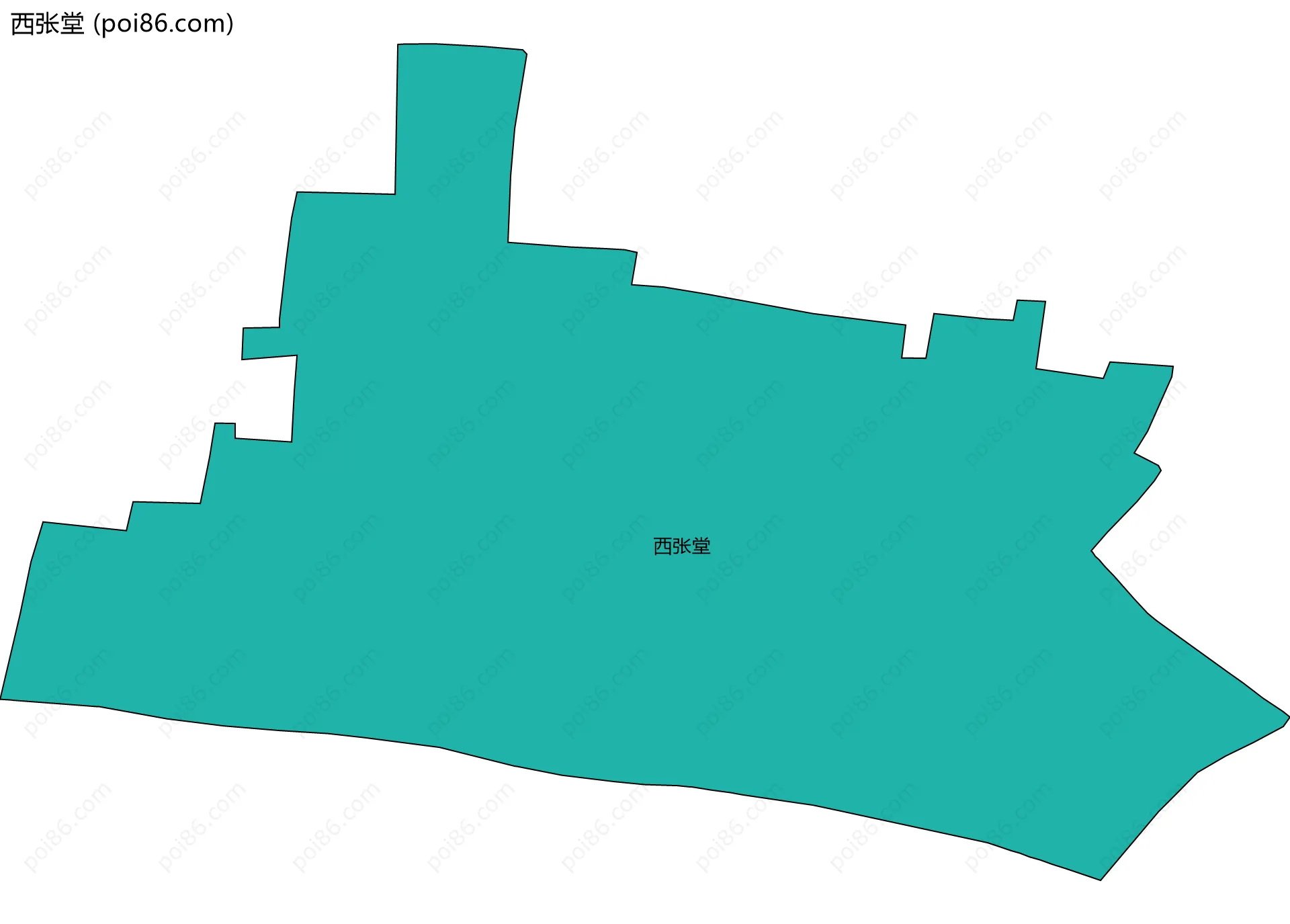 西张堂边界地图