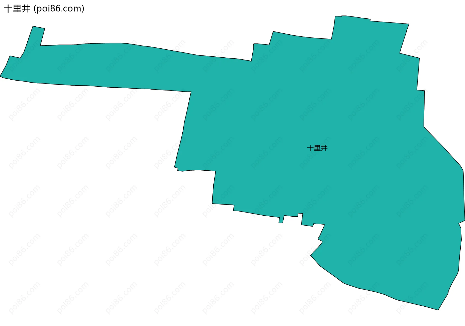 十里井边界地图